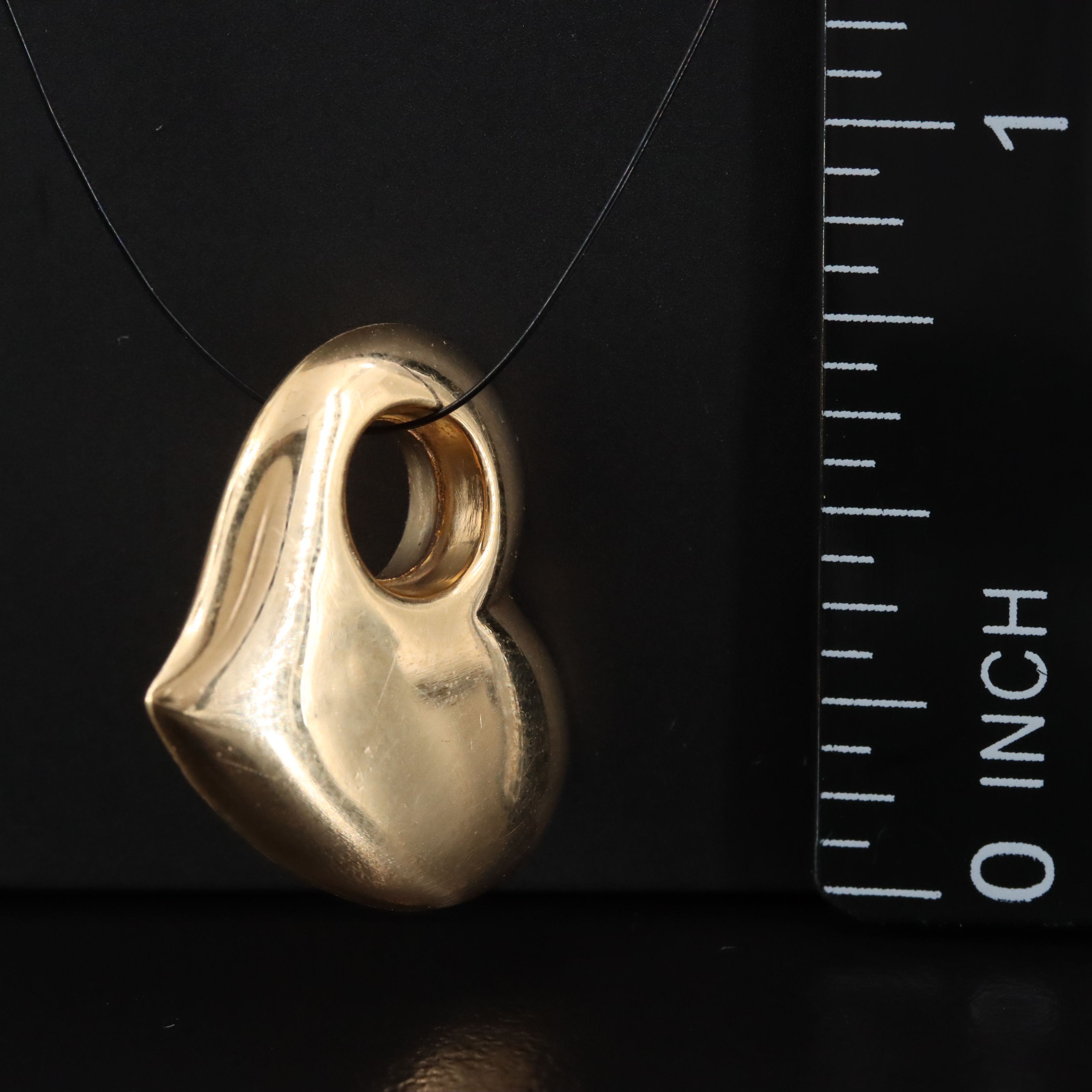 Electroformed Puff Heart Pendant