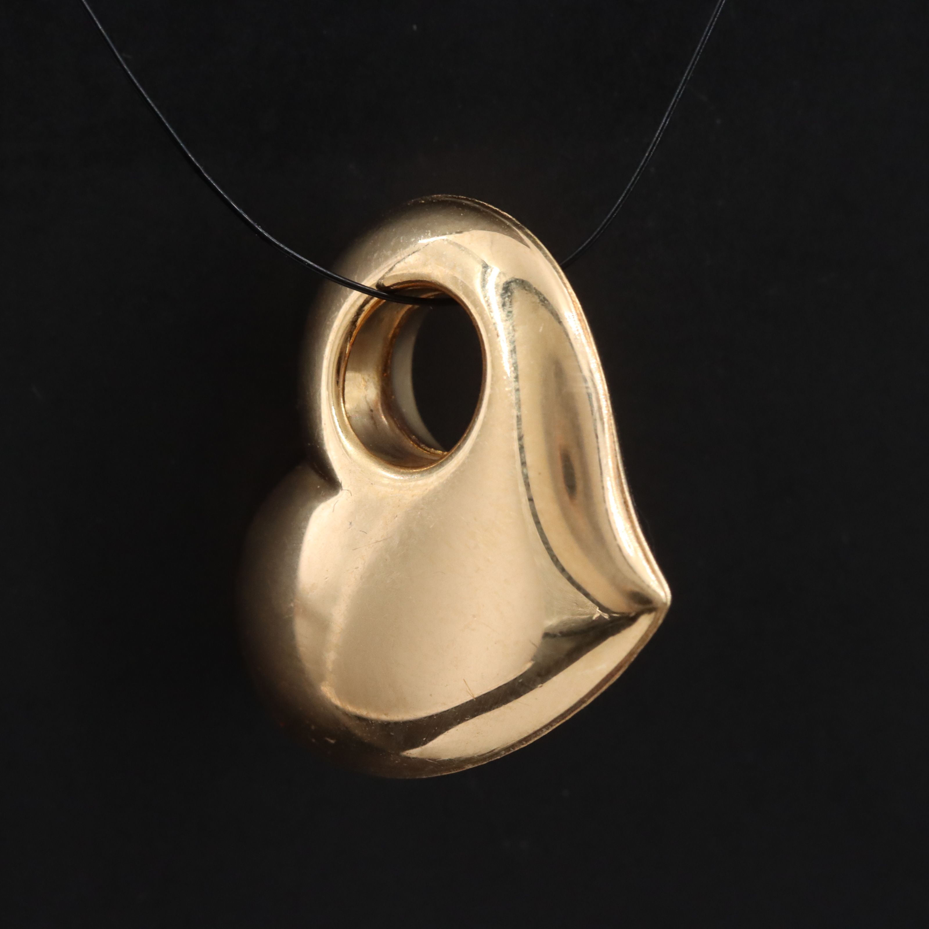 Electroformed Puff Heart Pendant