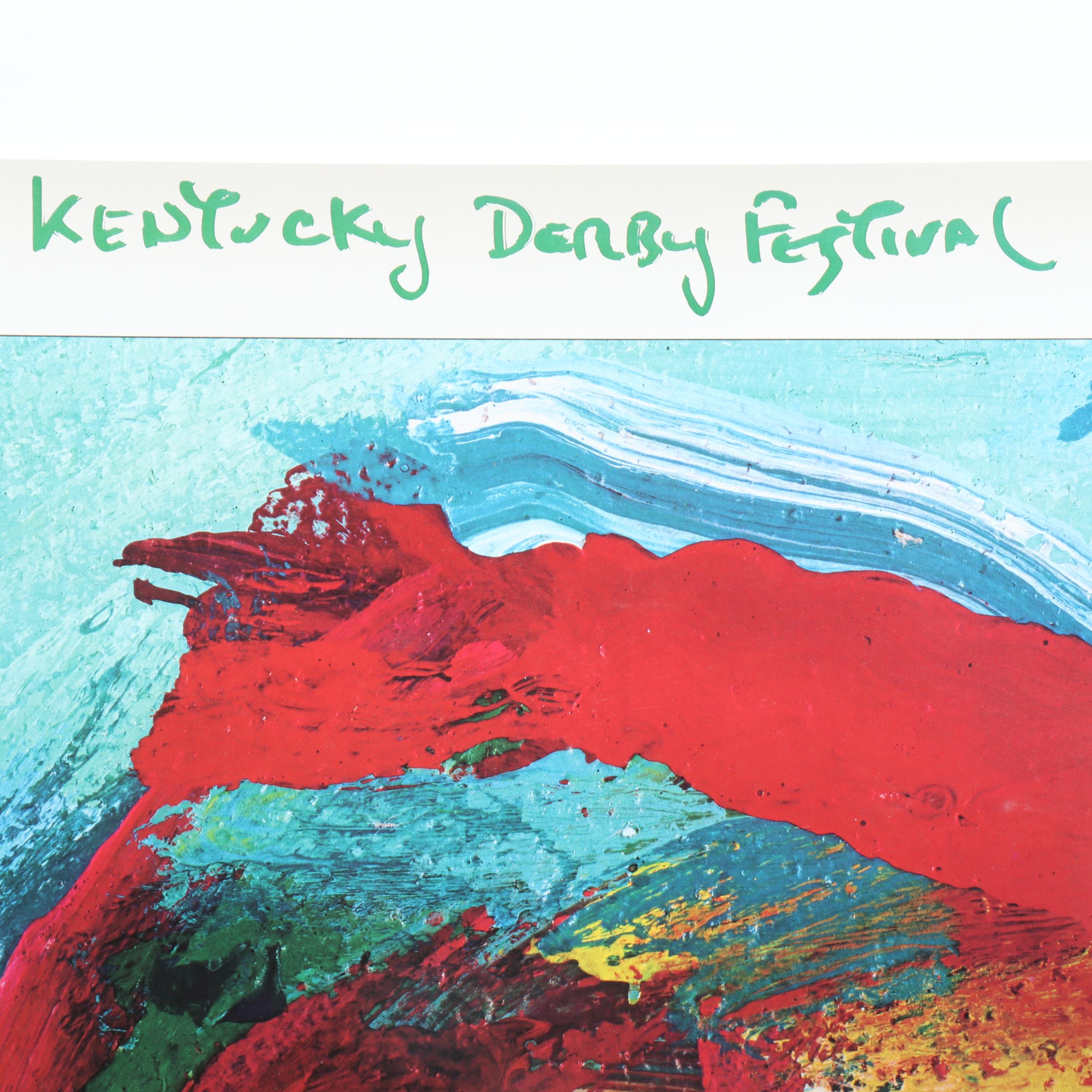 Kentucky Derby Festival Offset Lithograph Poster After Peter Max, 1981