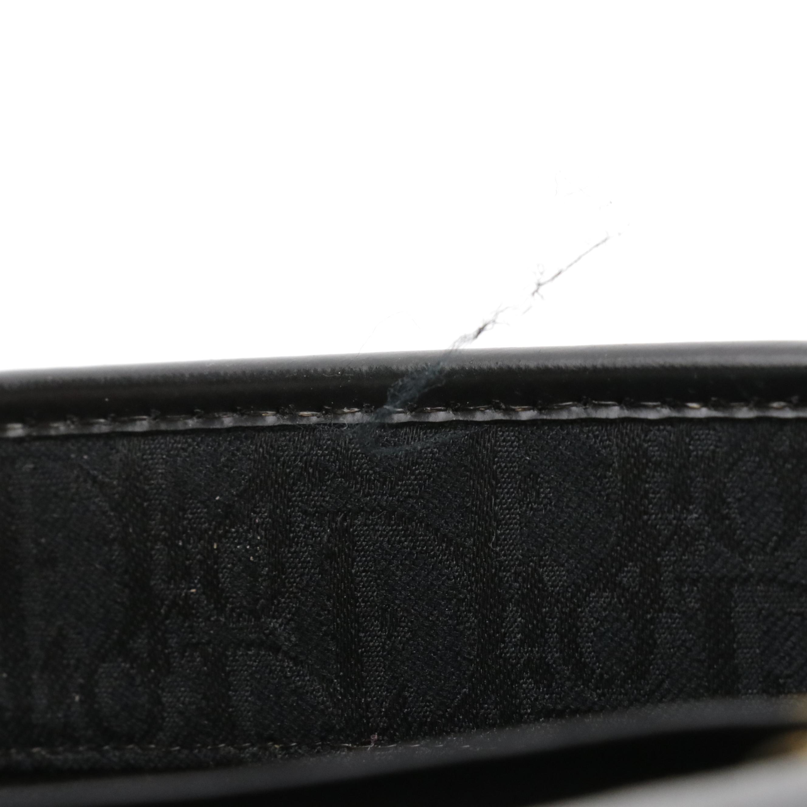 Christian Dior Chain Link Front Flap Shoulder Bag in Black Trotter Canvas