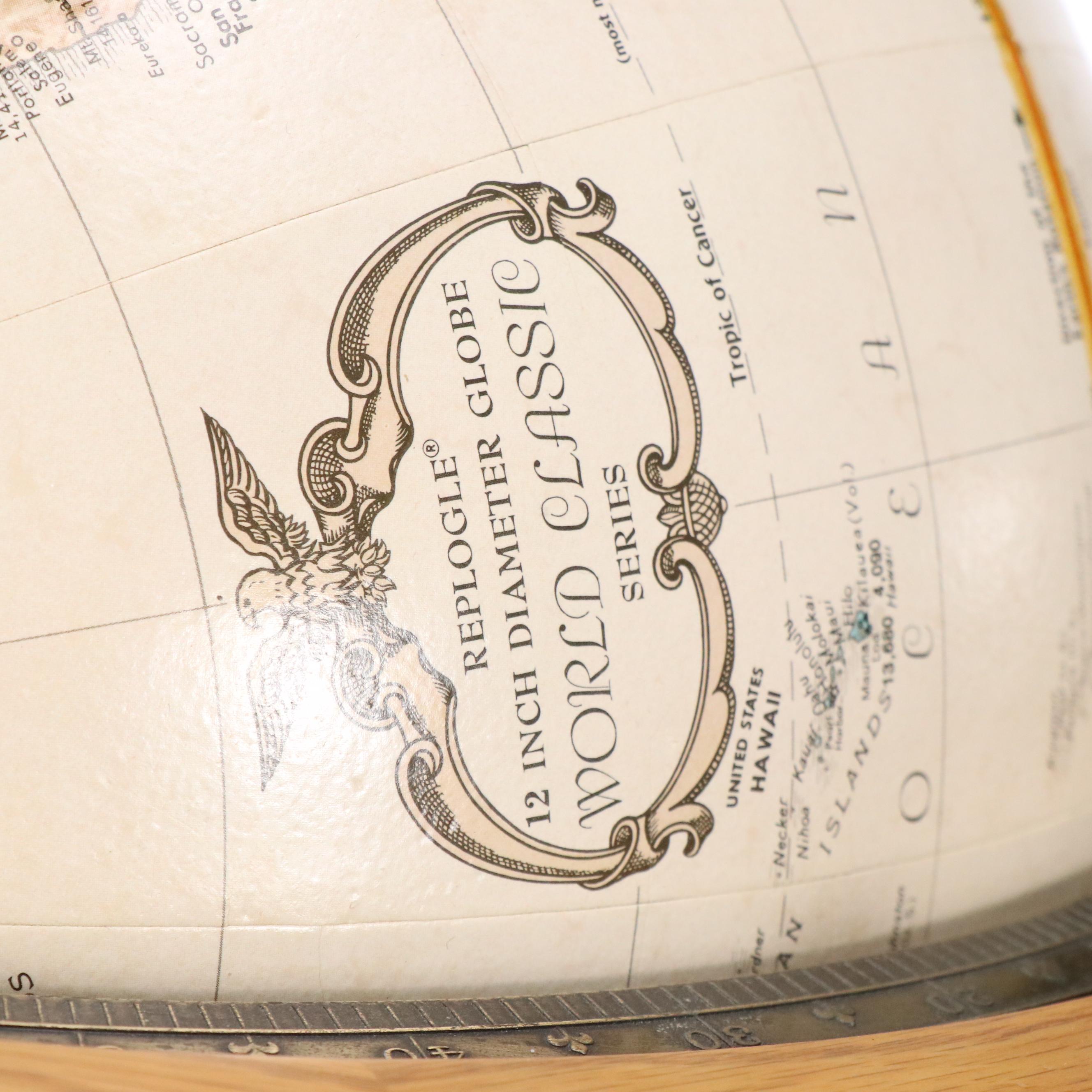 Replogle World Classic Globe on Wooden Stand