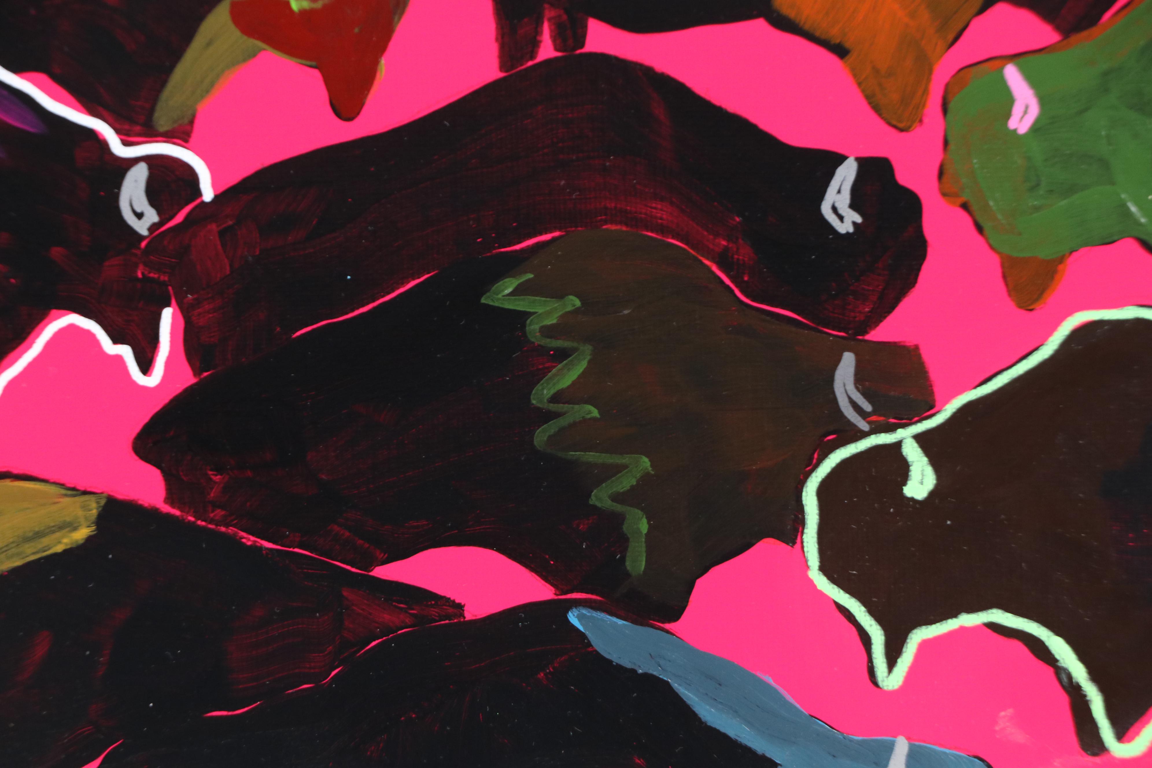 Joshua Ramsey Acrylic Painting "Bison Herd II," 2025