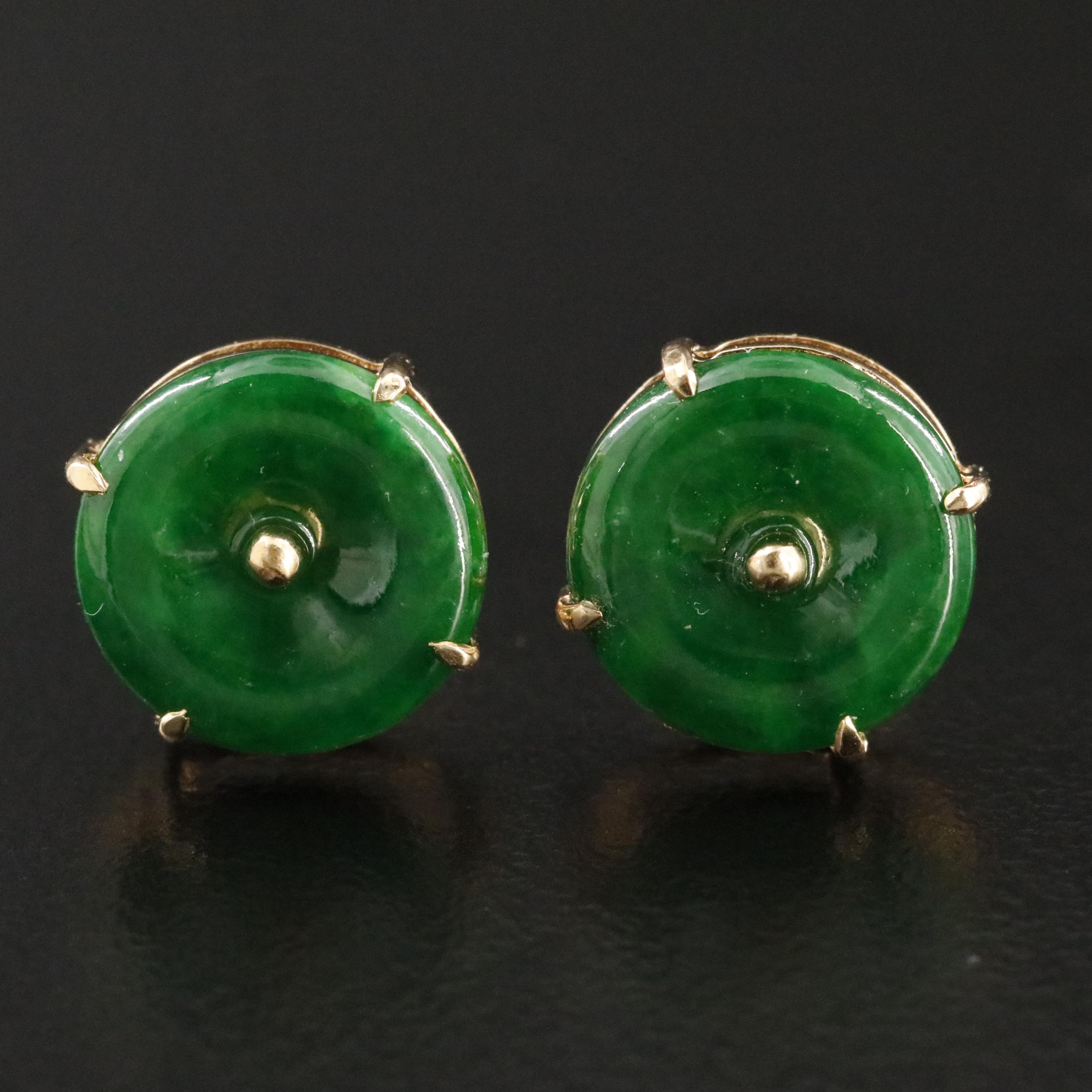 18K Jadeite Bi Earrings