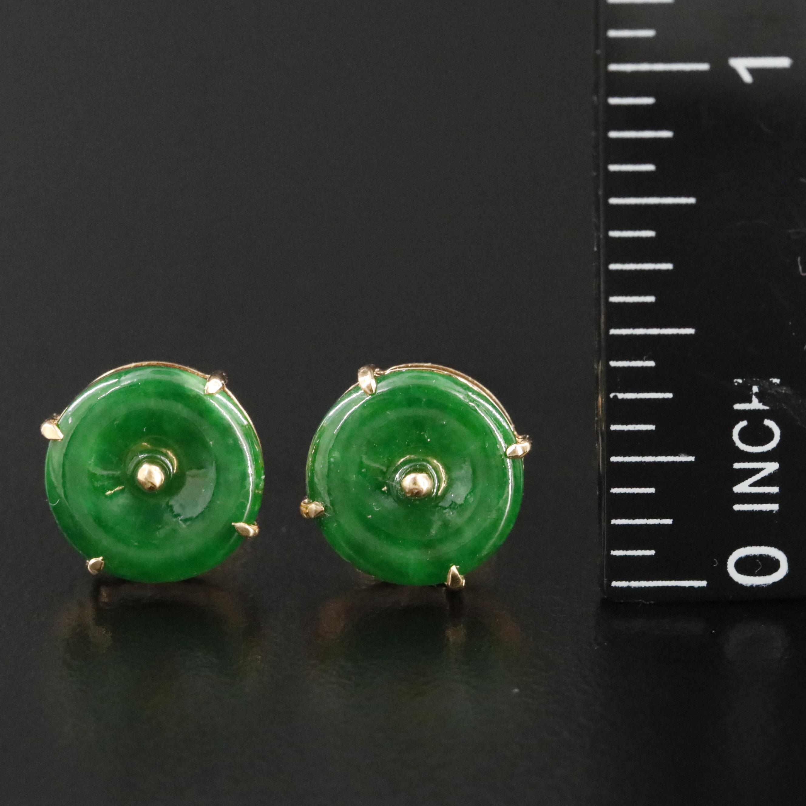 18K Jadeite Bi Earrings