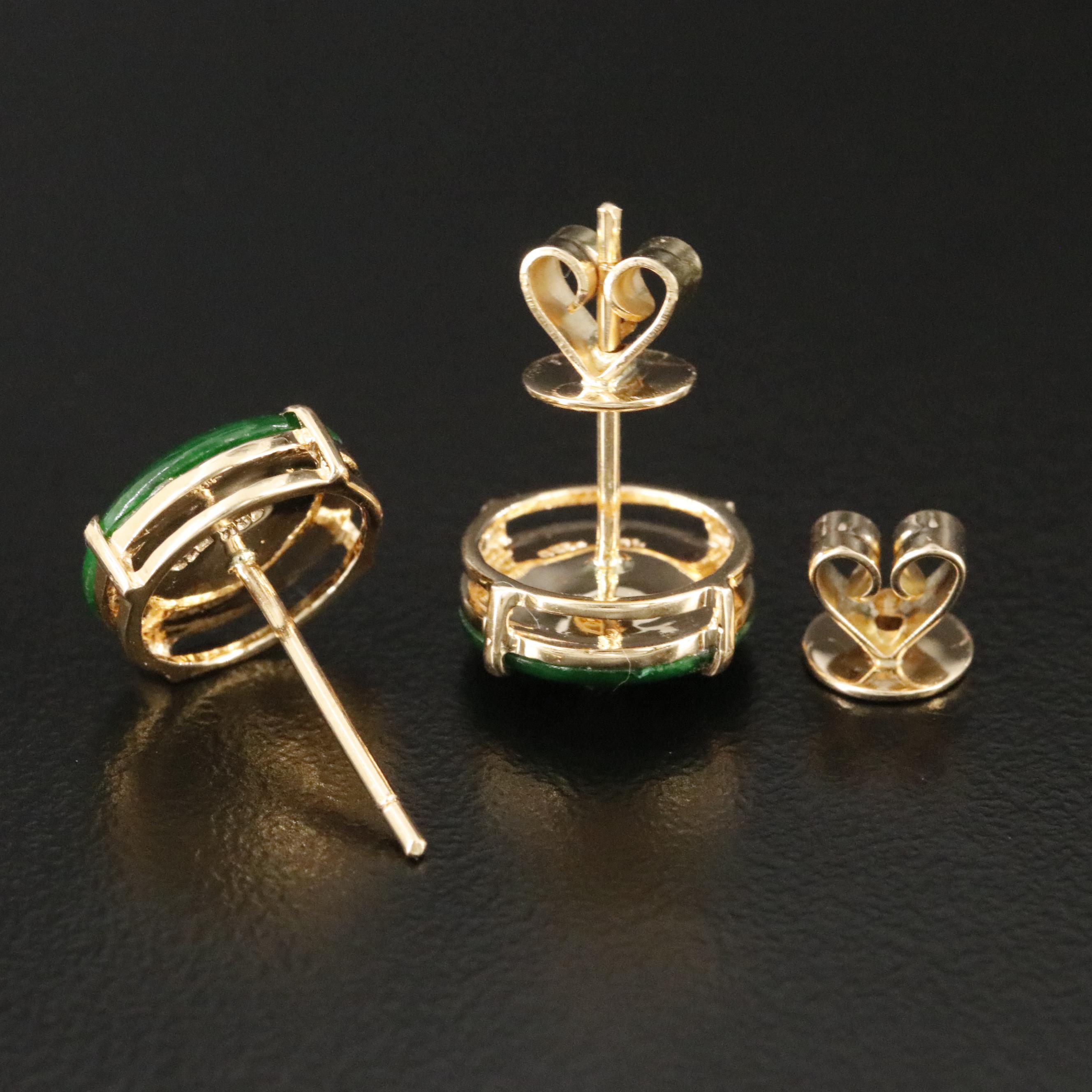 18K Jadeite Bi Earrings