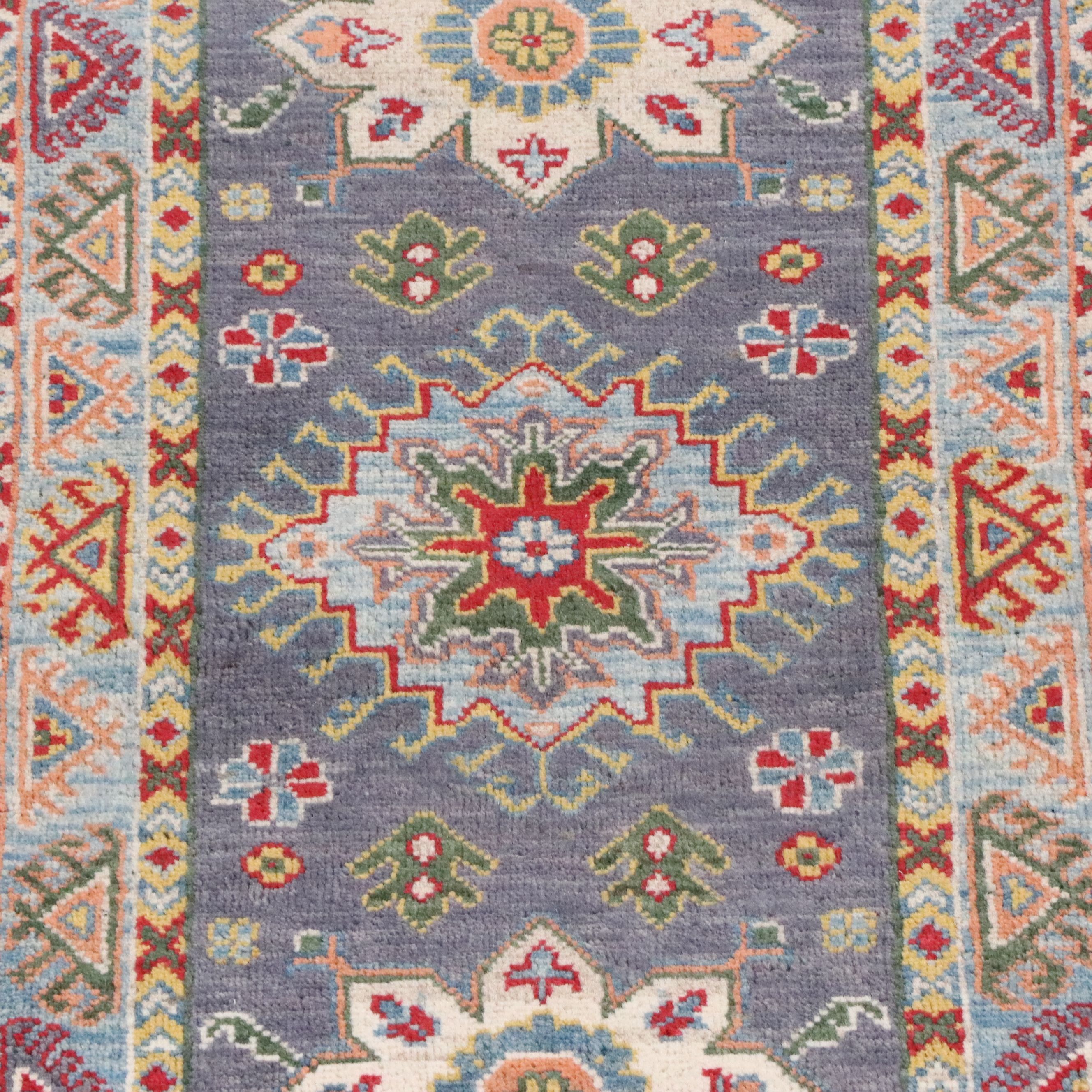 2' x 5'11 Hand-Knotted Pakistani Kazak Carpet Runner