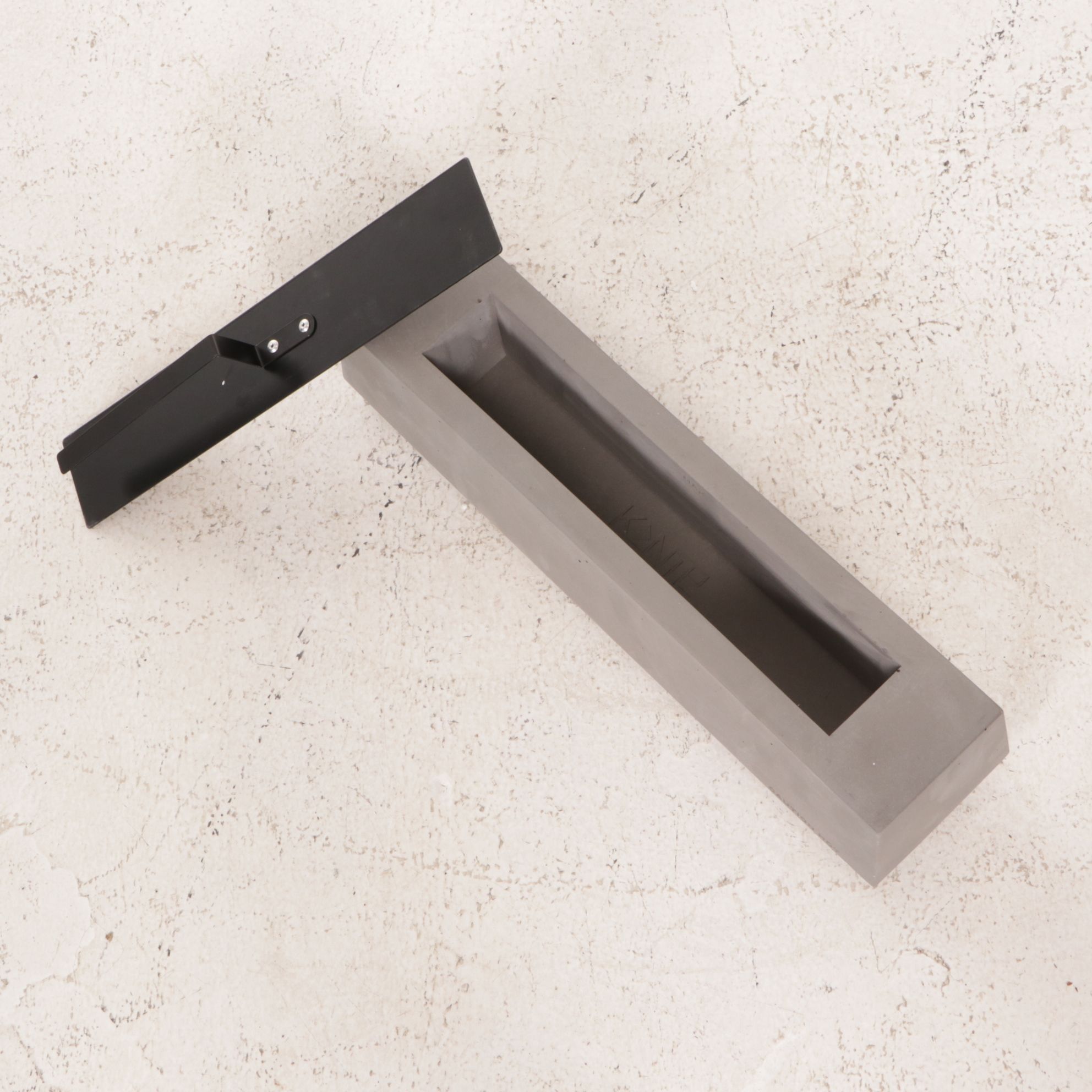 Pair of Konte Durx-Litecrete Rectangular Tabletop Fire Pits