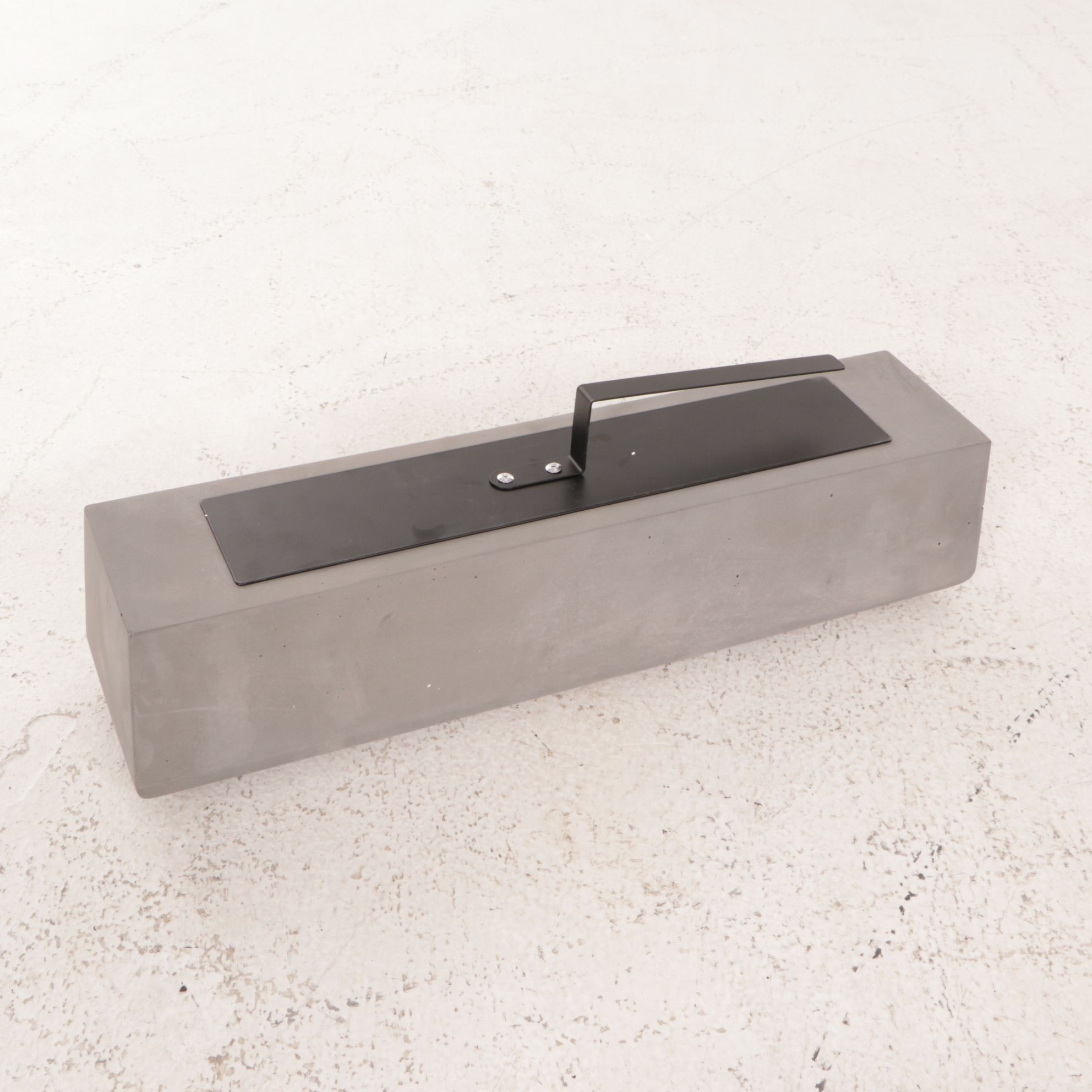 Pair of Konte Durx-Litecrete Rectangular Tabletop Fire Pits