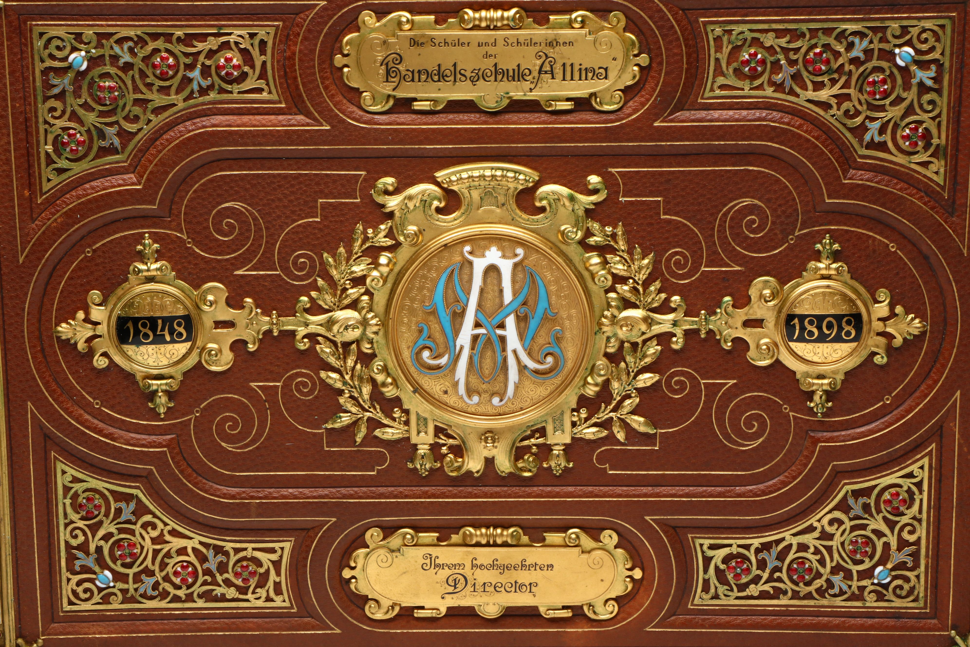 Fiftieth Anniversary Austrian Allina Vocational School Presentation Album, 1898