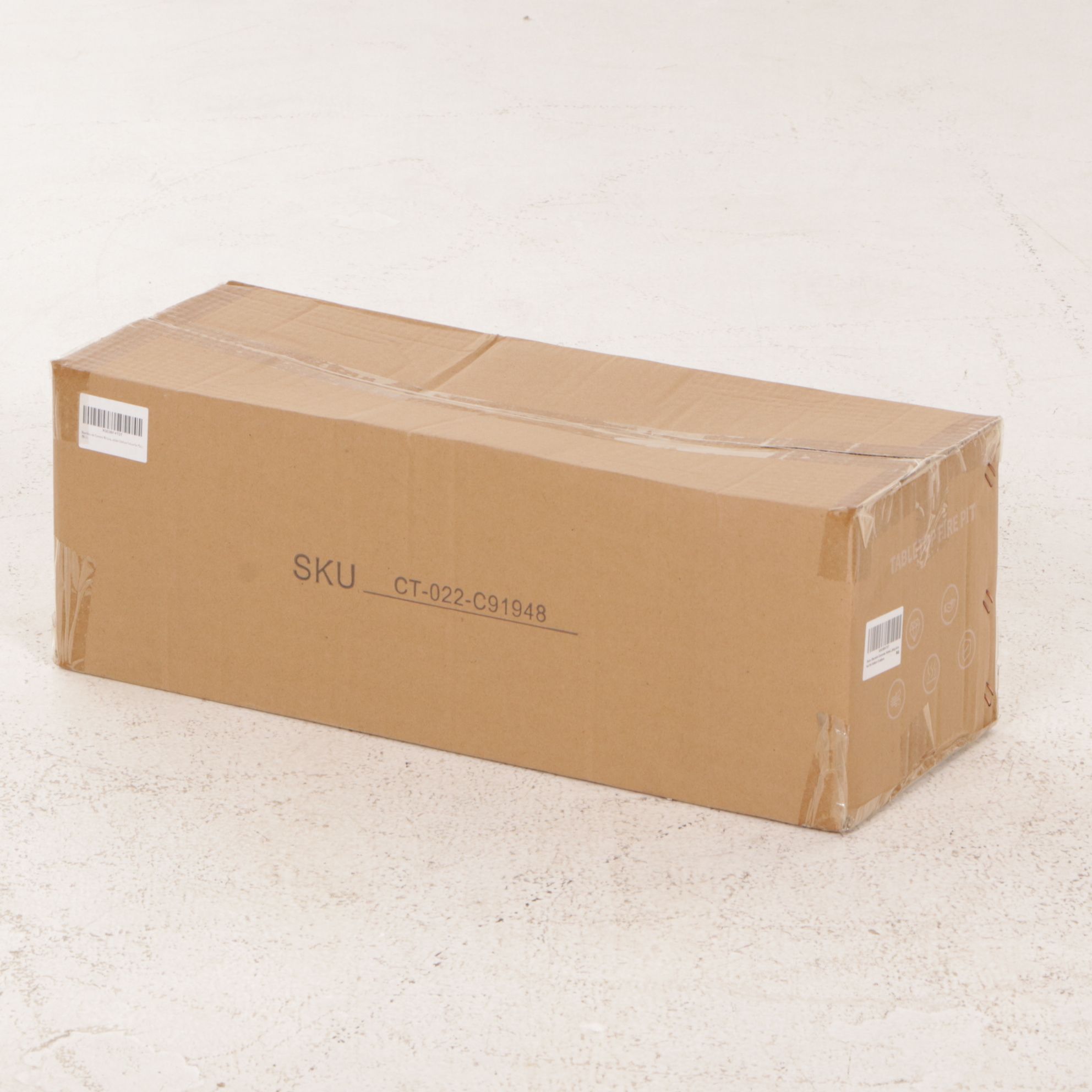 Pair of Konte Durx-Litecrete Rectangular Tabletop Fire Pits