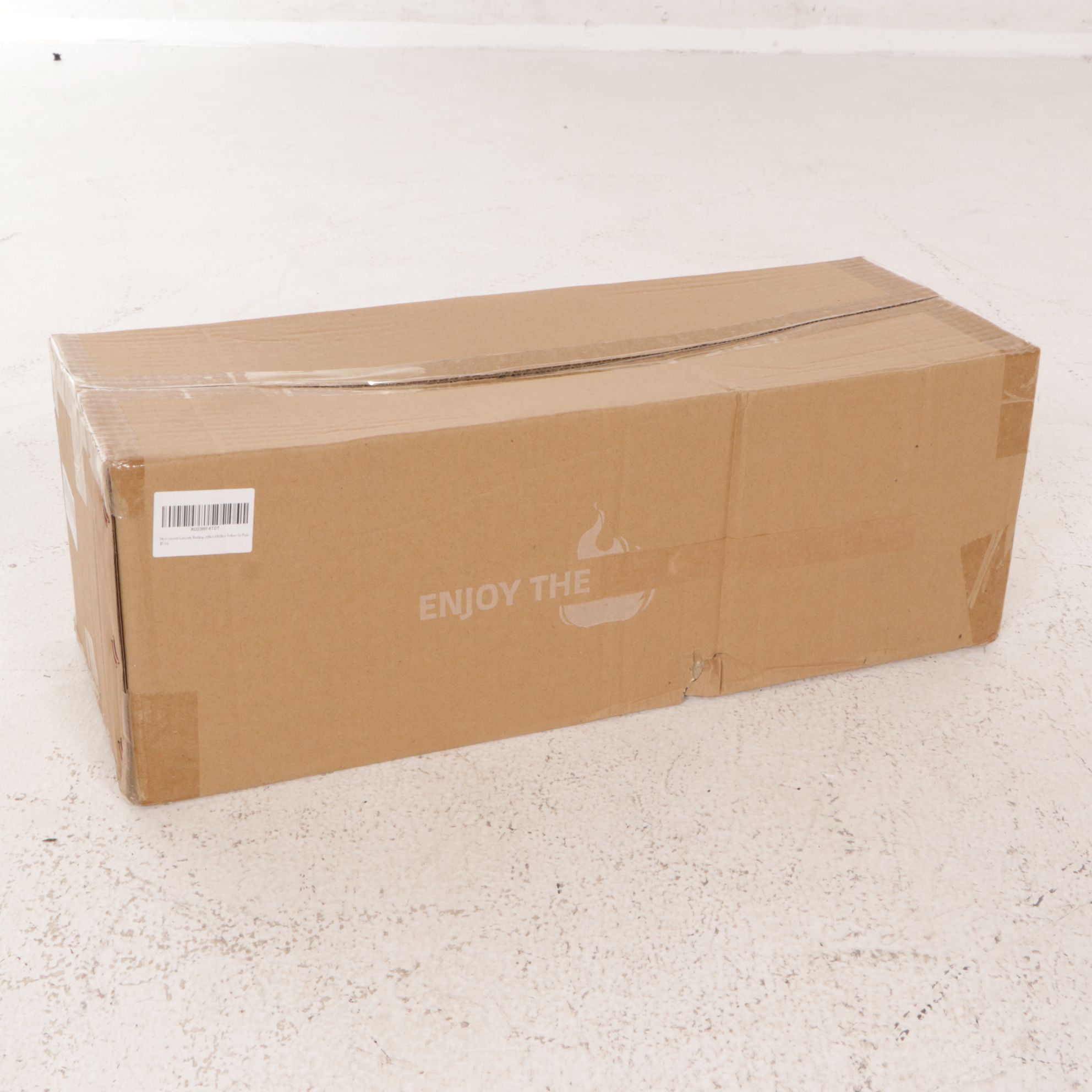 Pair of Konte Durx-Litecrete Rectangular Tabletop Fire Pits