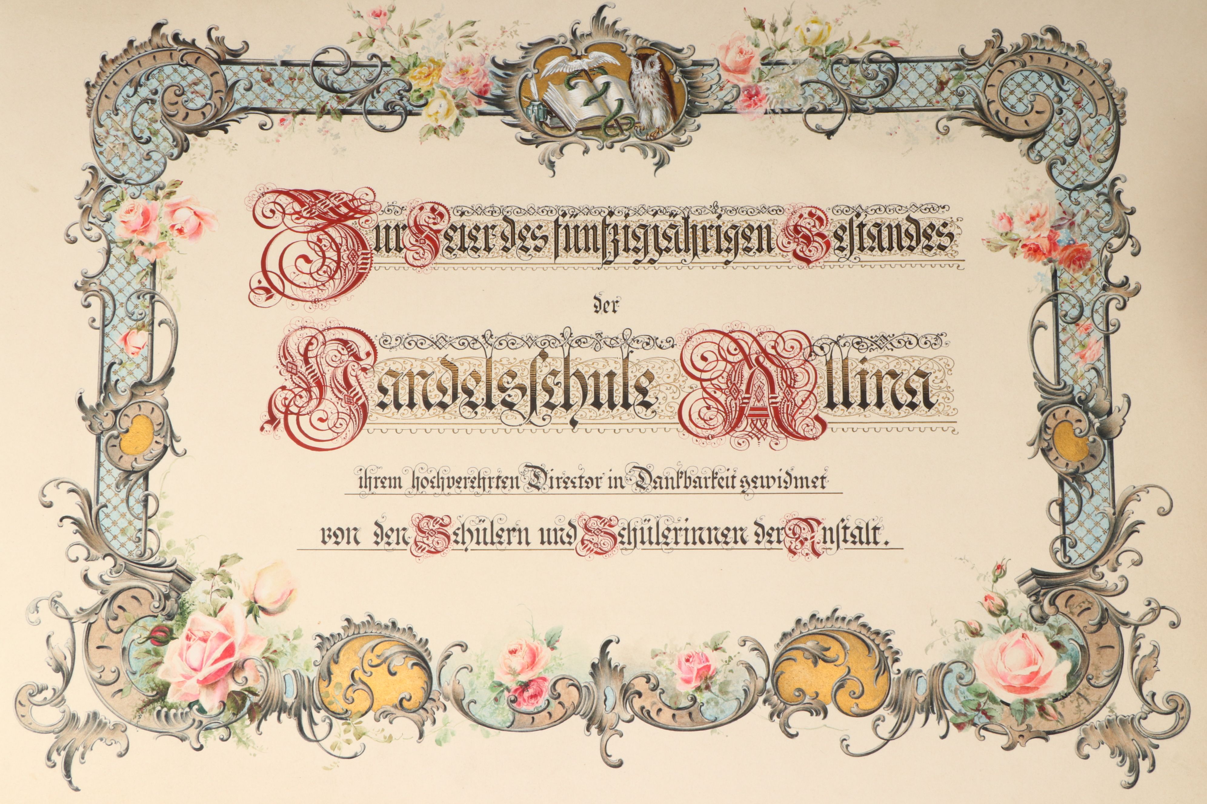Fiftieth Anniversary Austrian Allina Vocational School Presentation Album, 1898