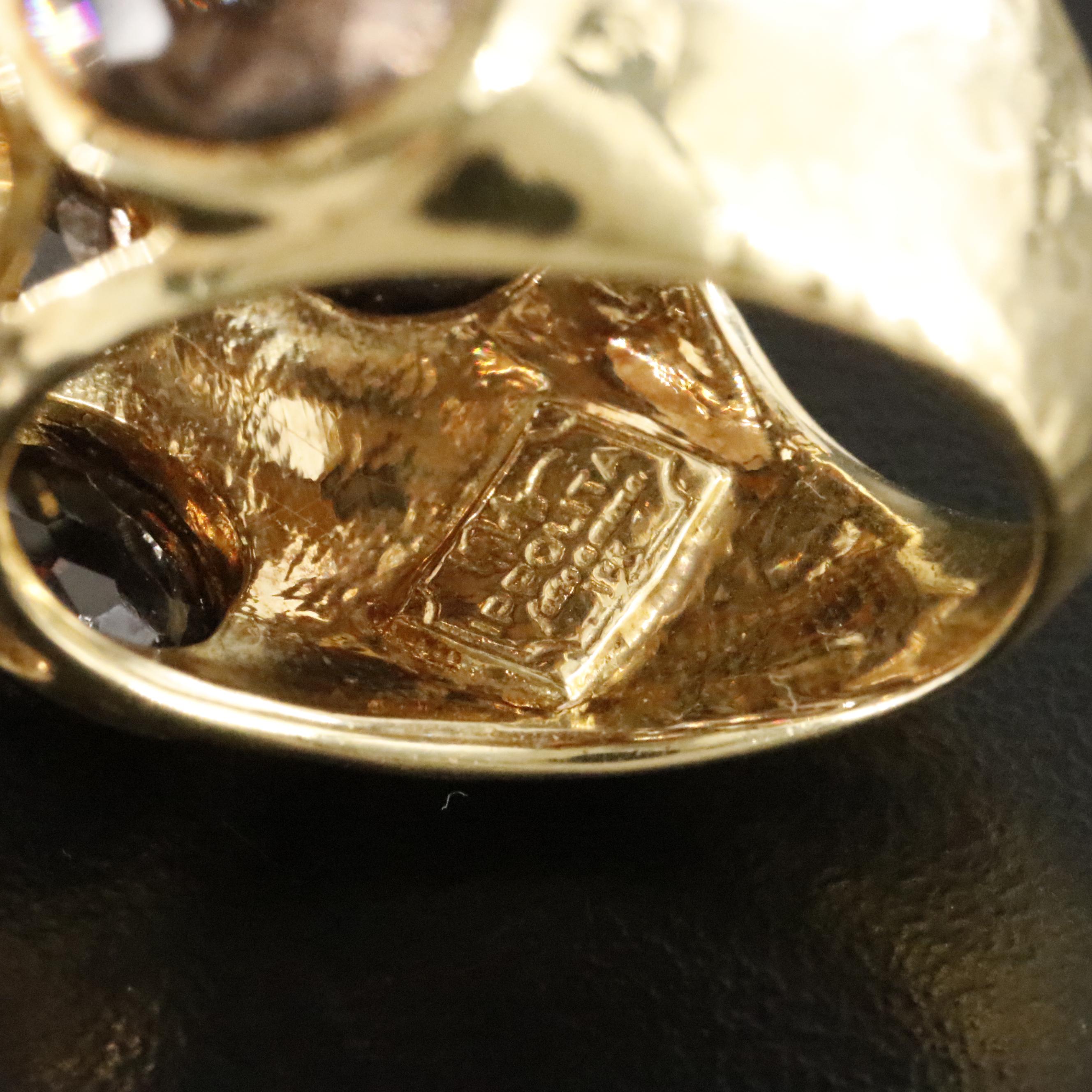 Ippolita Rock Candy 18K Smoky Quartz Hammered Dome Ring