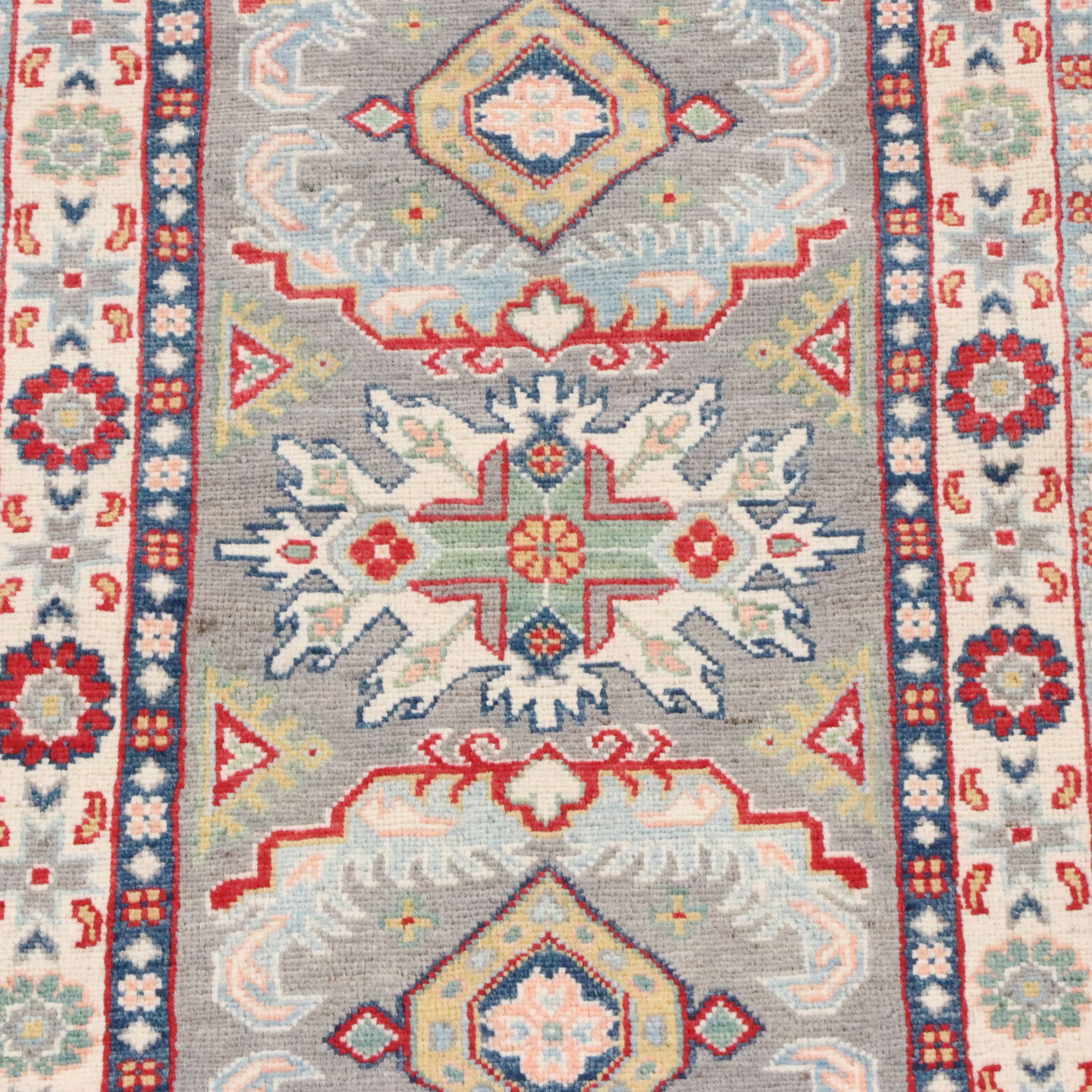 2'2 x 6'1 Hand-Knotted Pakistani Kazak Style Carpet Runner