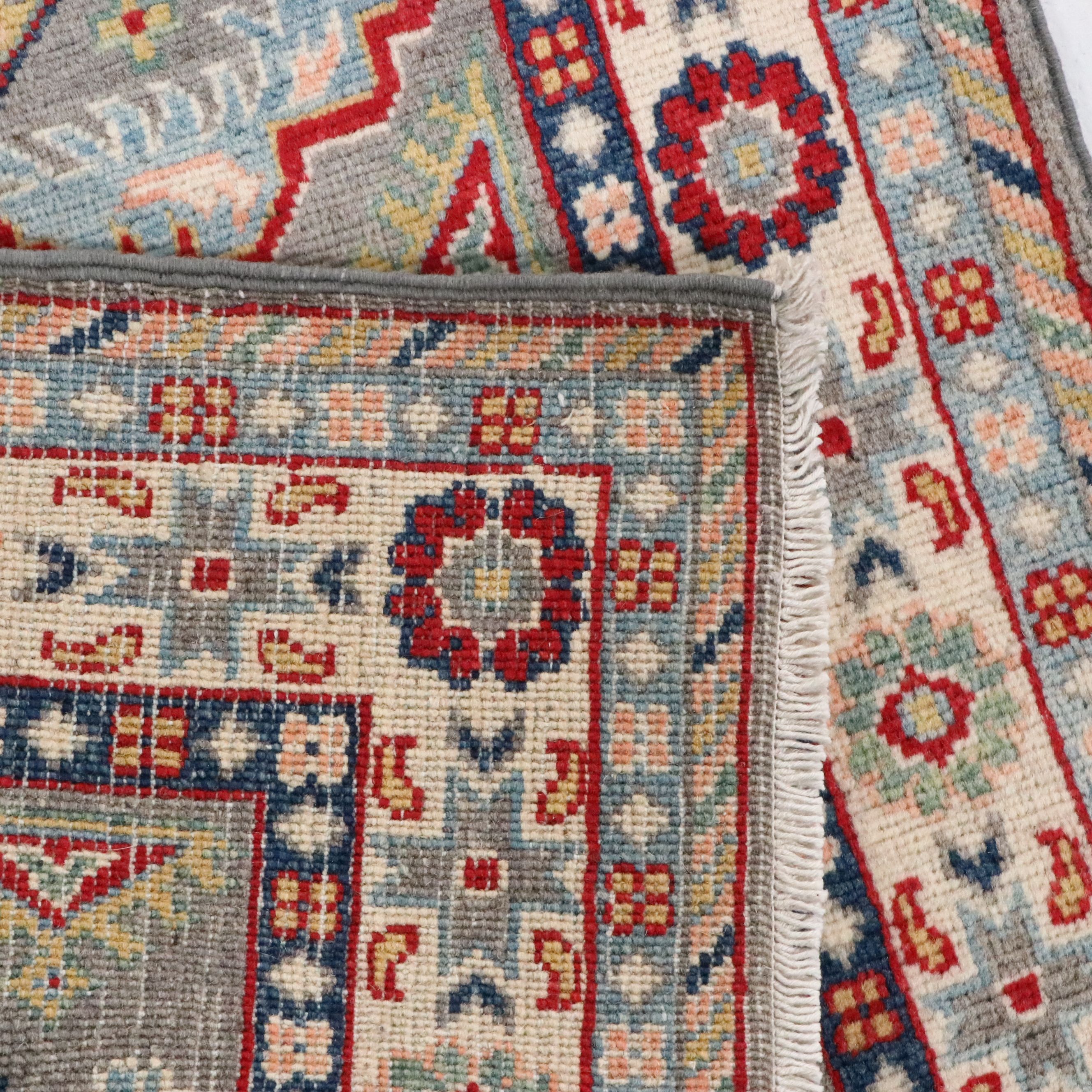 2'2 x 6'1 Hand-Knotted Pakistani Kazak Style Carpet Runner