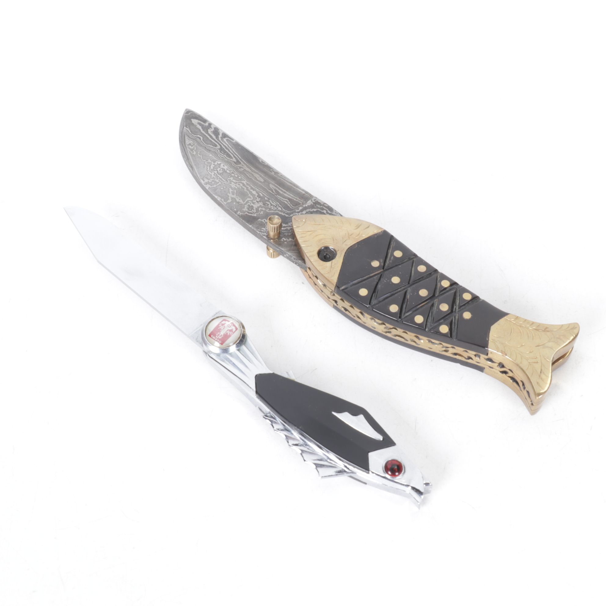 Naval & Fish Motif Folding Pocket Knife Collection