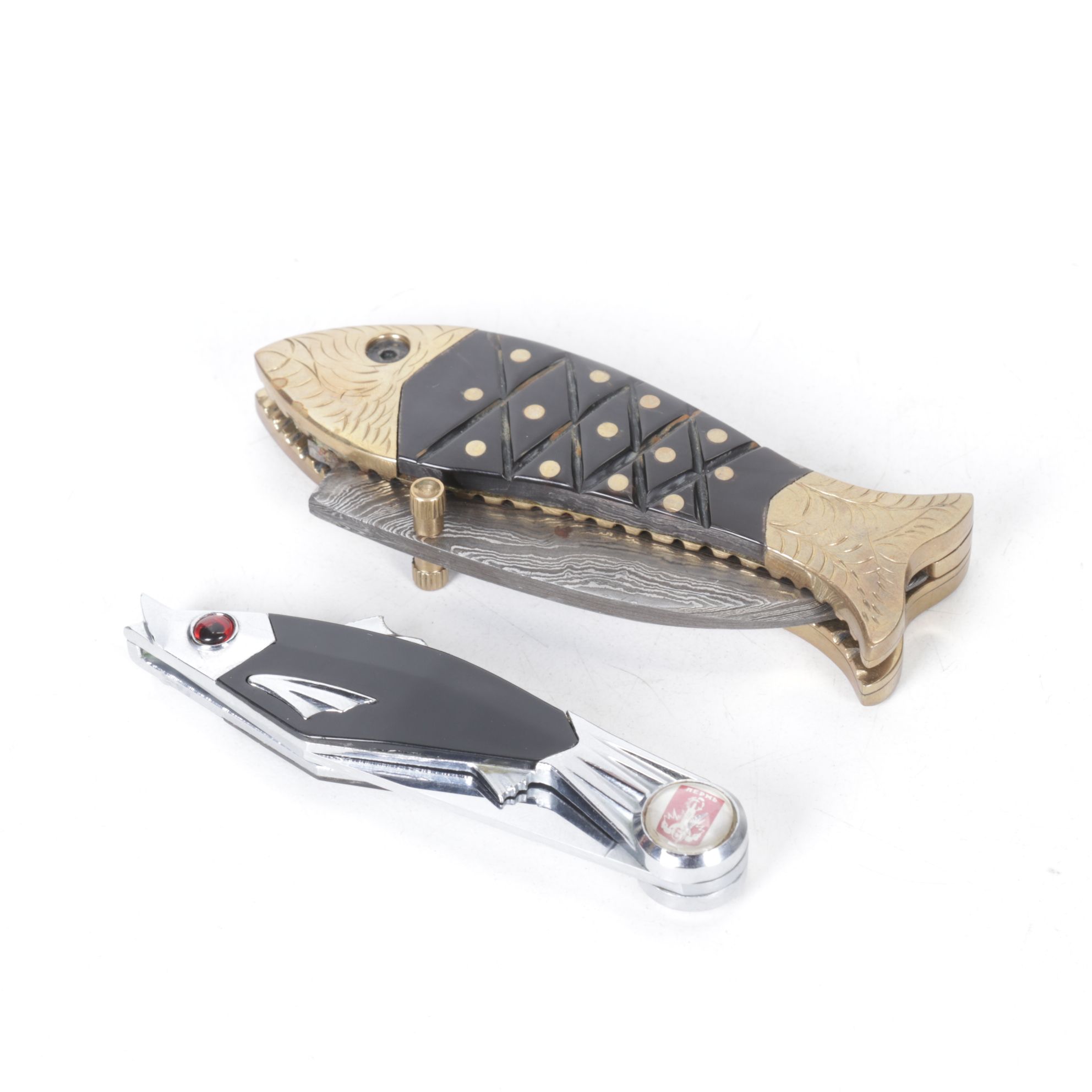Naval & Fish Motif Folding Pocket Knife Collection