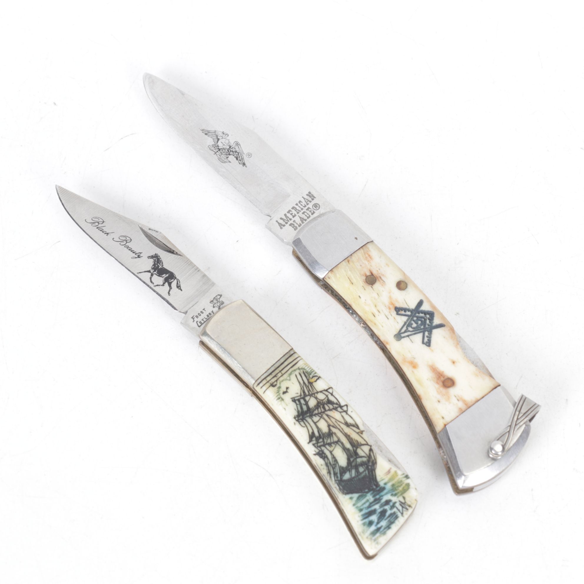 Naval & Fish Motif Folding Pocket Knife Collection