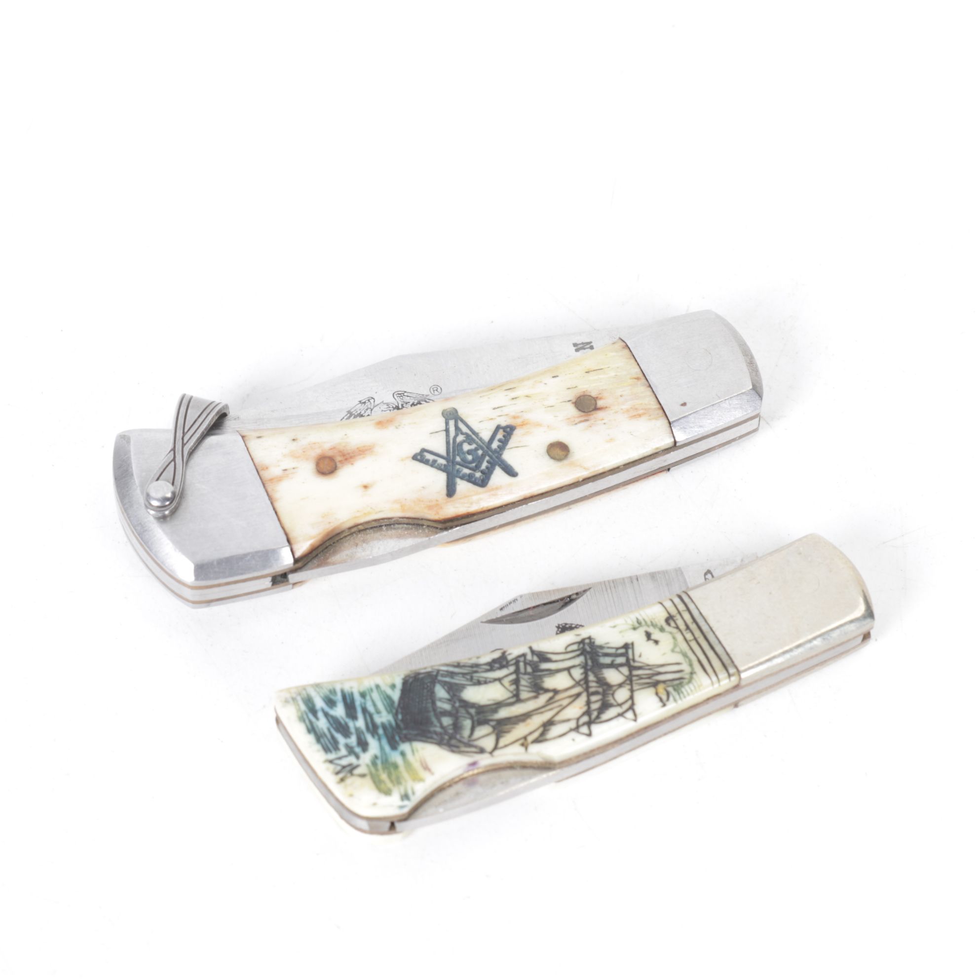Naval & Fish Motif Folding Pocket Knife Collection