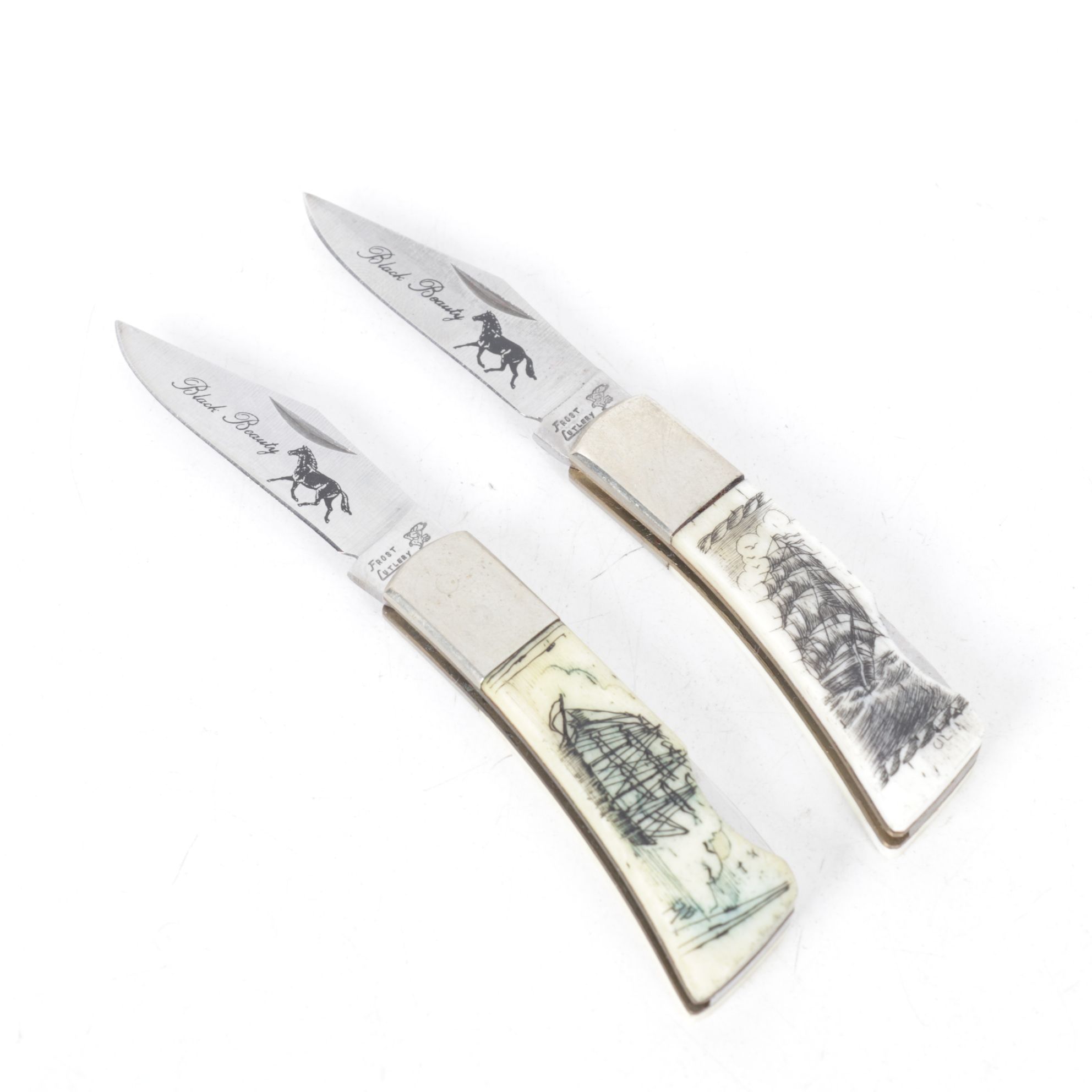 Naval & Fish Motif Folding Pocket Knife Collection