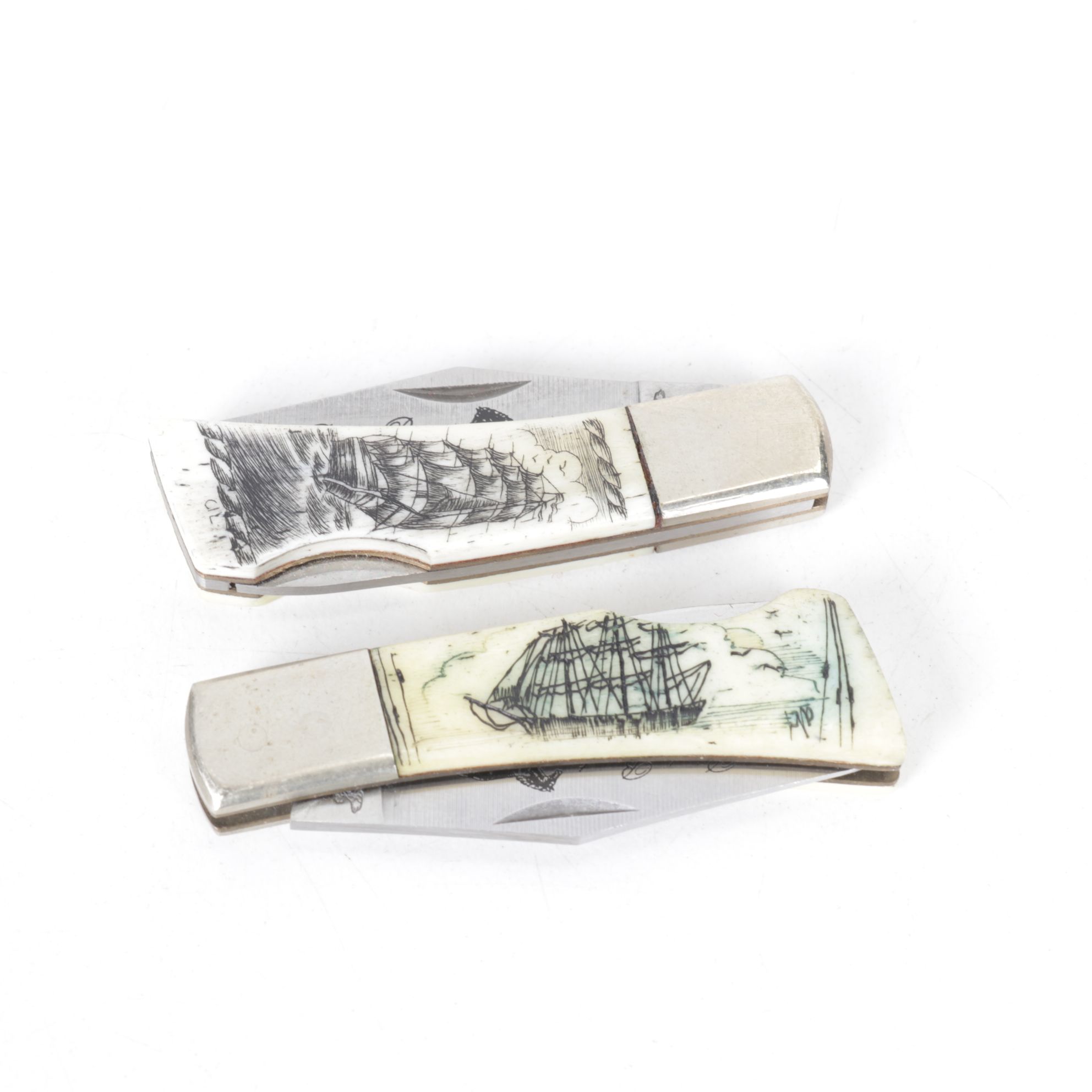 Naval & Fish Motif Folding Pocket Knife Collection