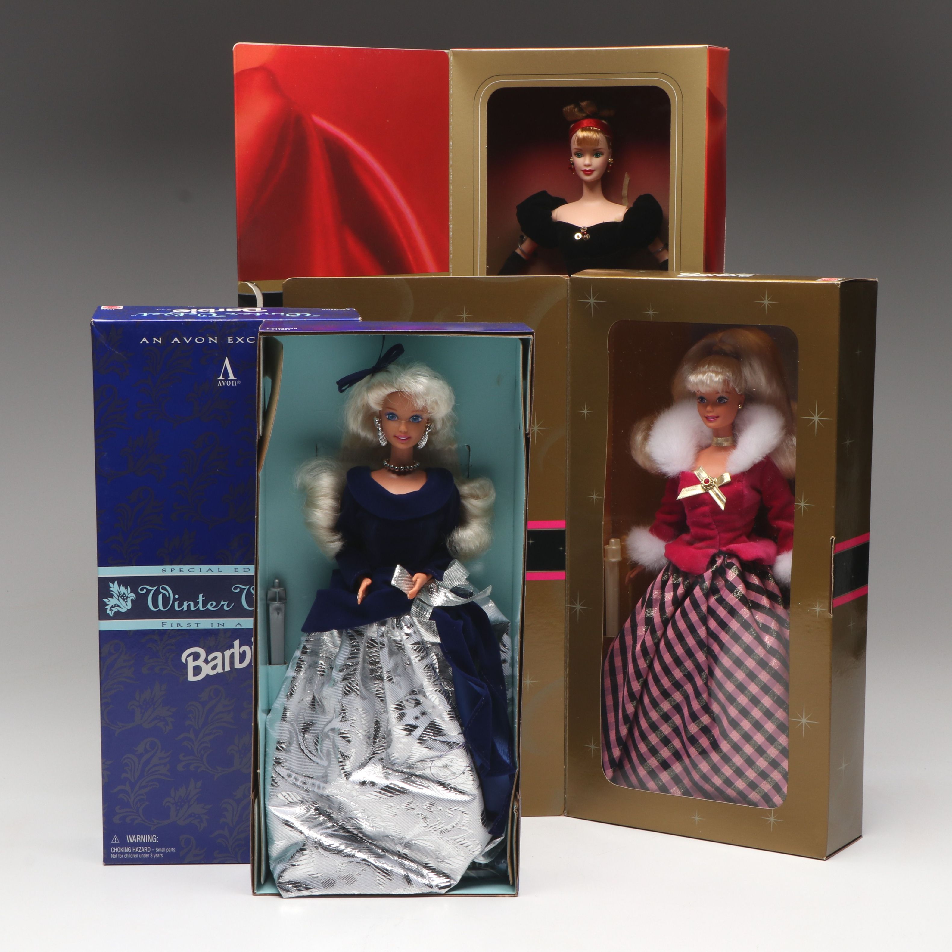 Avon Winter Series Barbie Dolls Featuring "Winter Splendor"