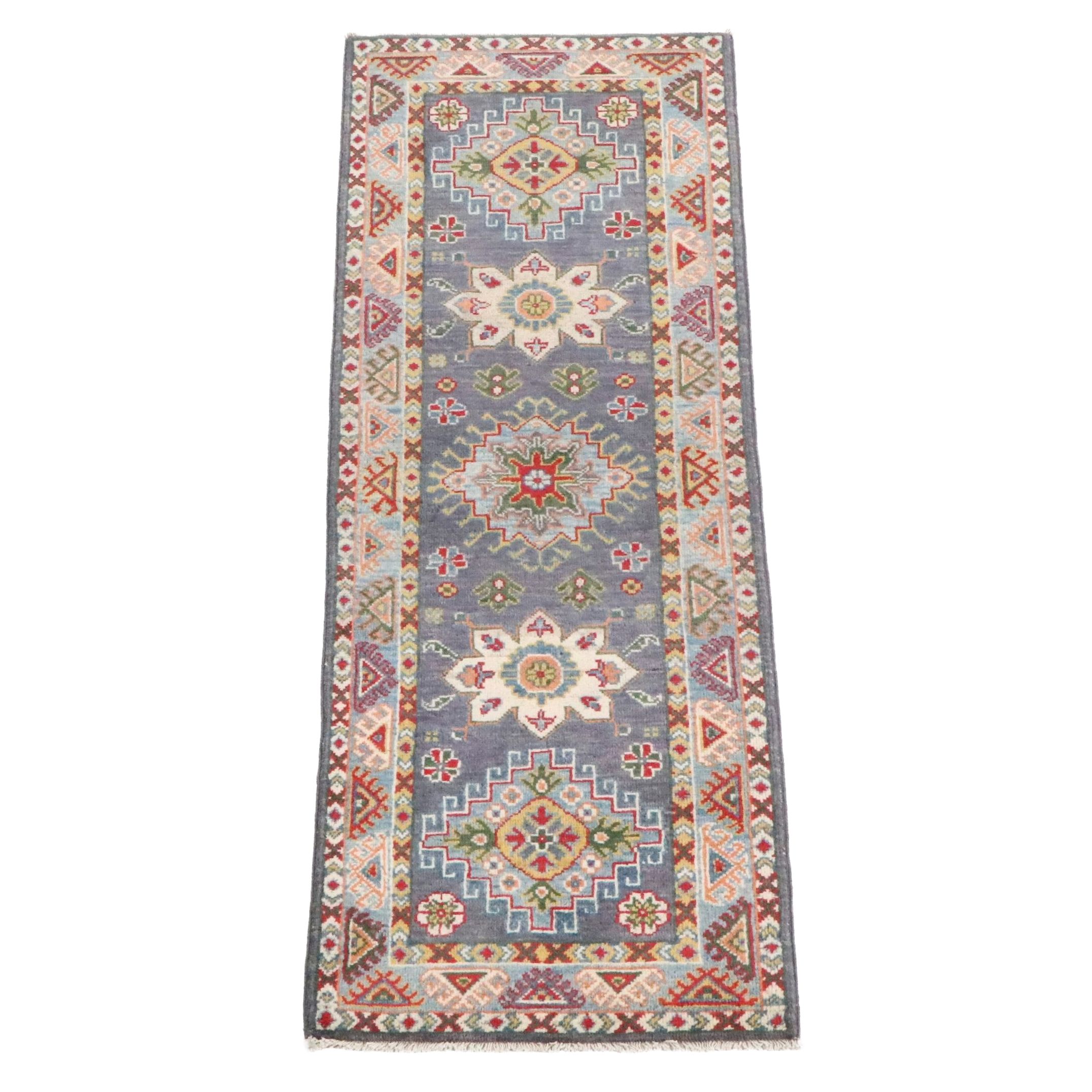2' x 5'11 Hand-Knotted Pakistani Kazak Carpet Runner