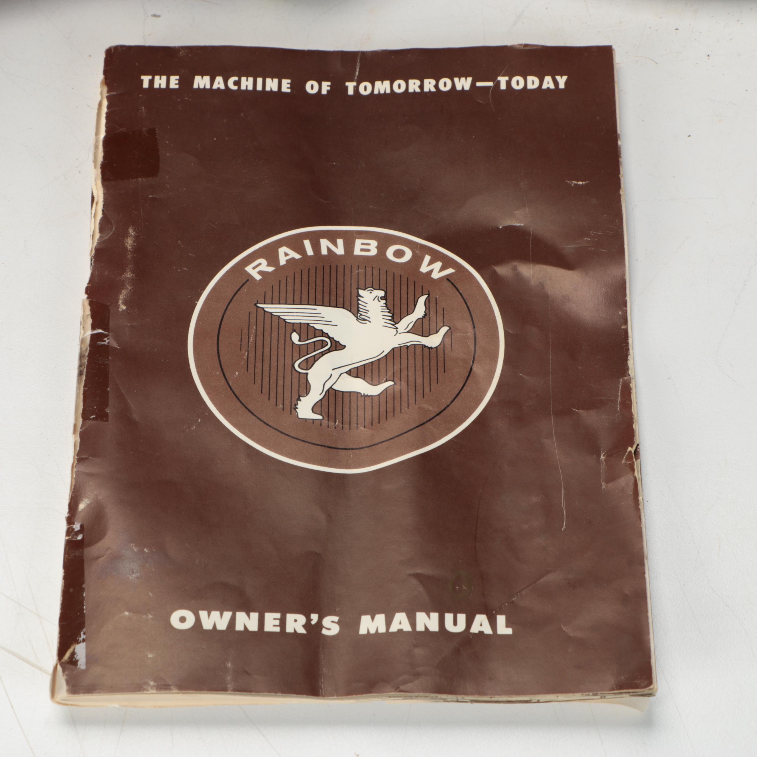 Rexair Rainbow Vacuum Cleaner with Storage Trunk, Vintage