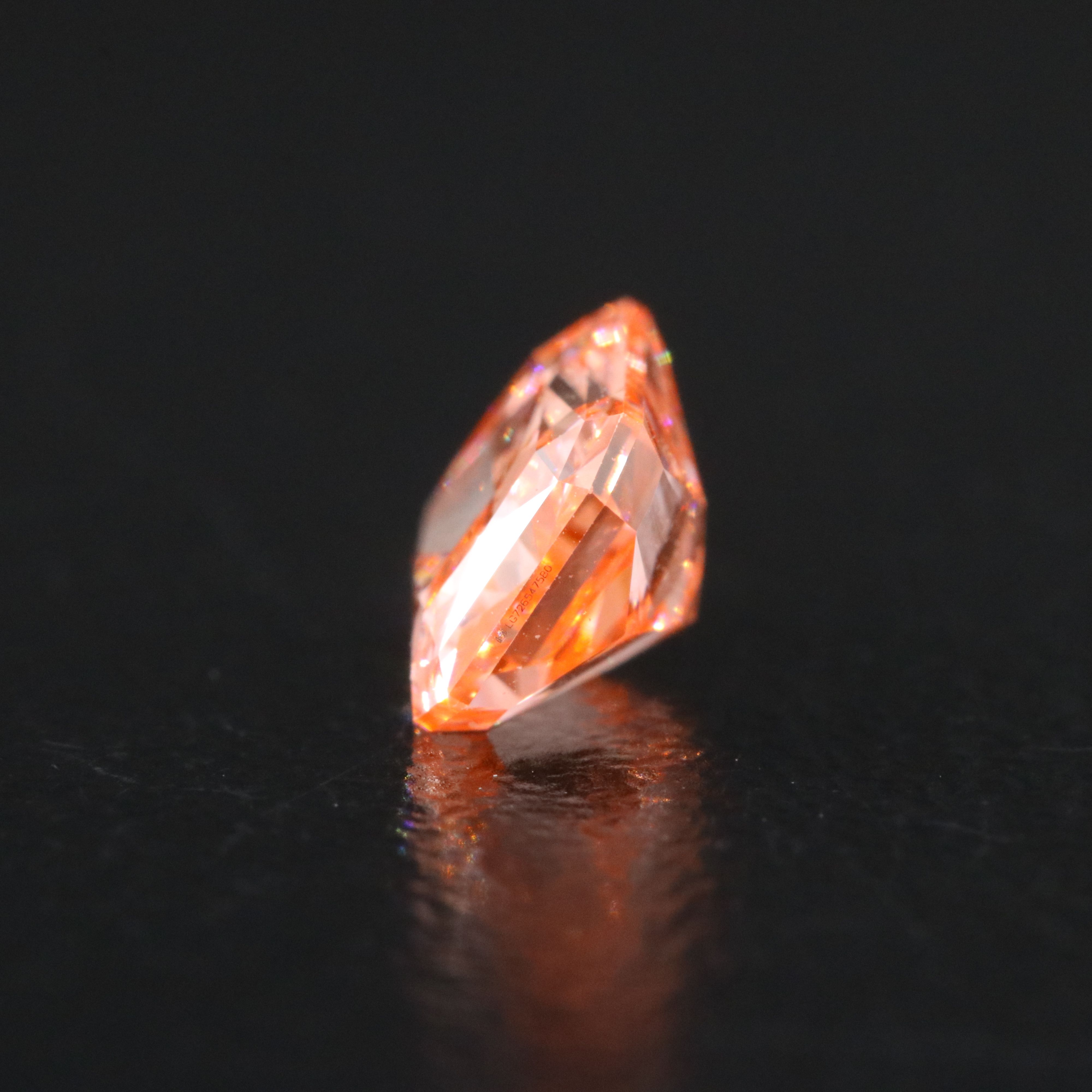 Loose 1.10 CT Lab Grown Fancy Pink Diamond with IGI Report