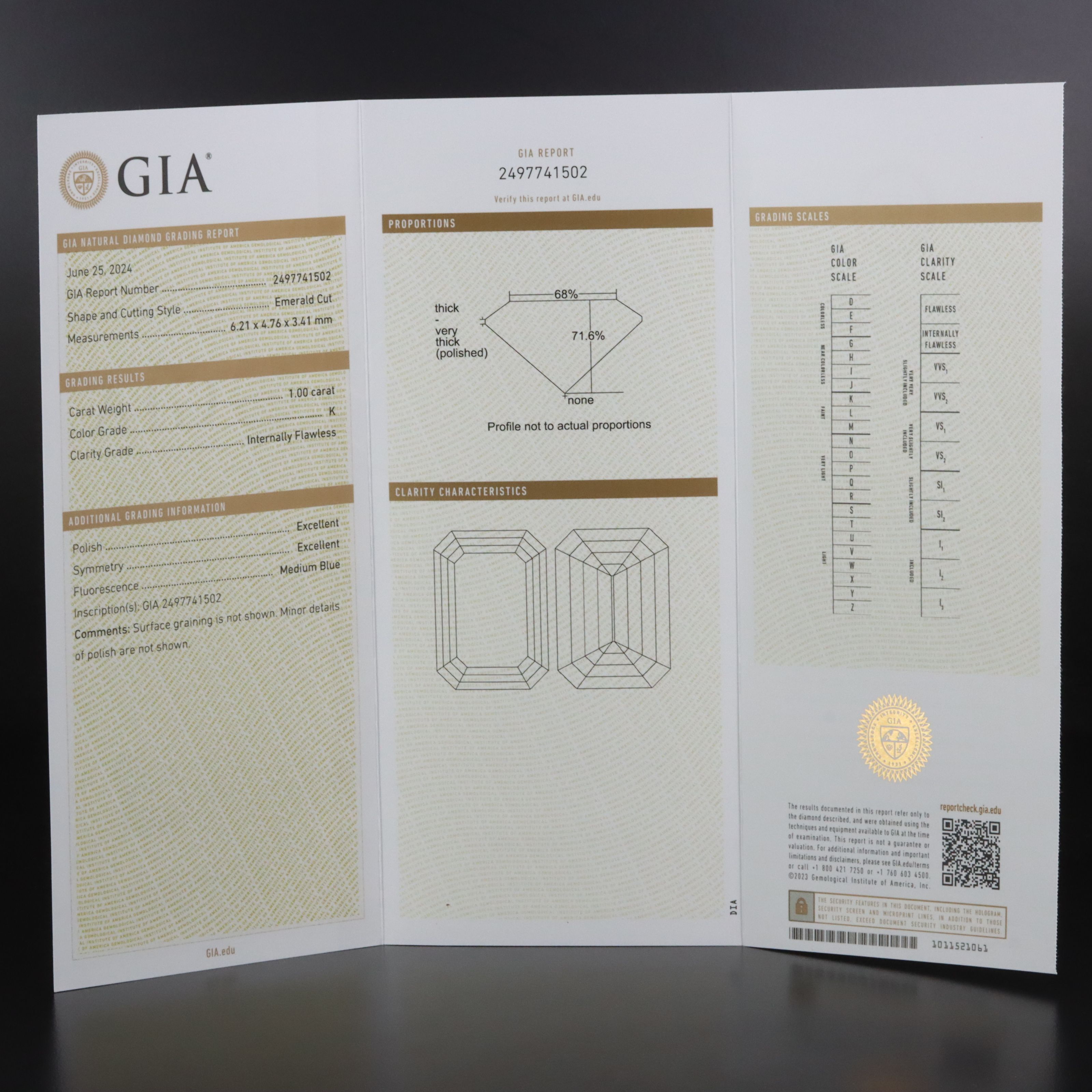 18K 1.00 CT Internally Flawless Diamond Solitaire Ring with GIA Report