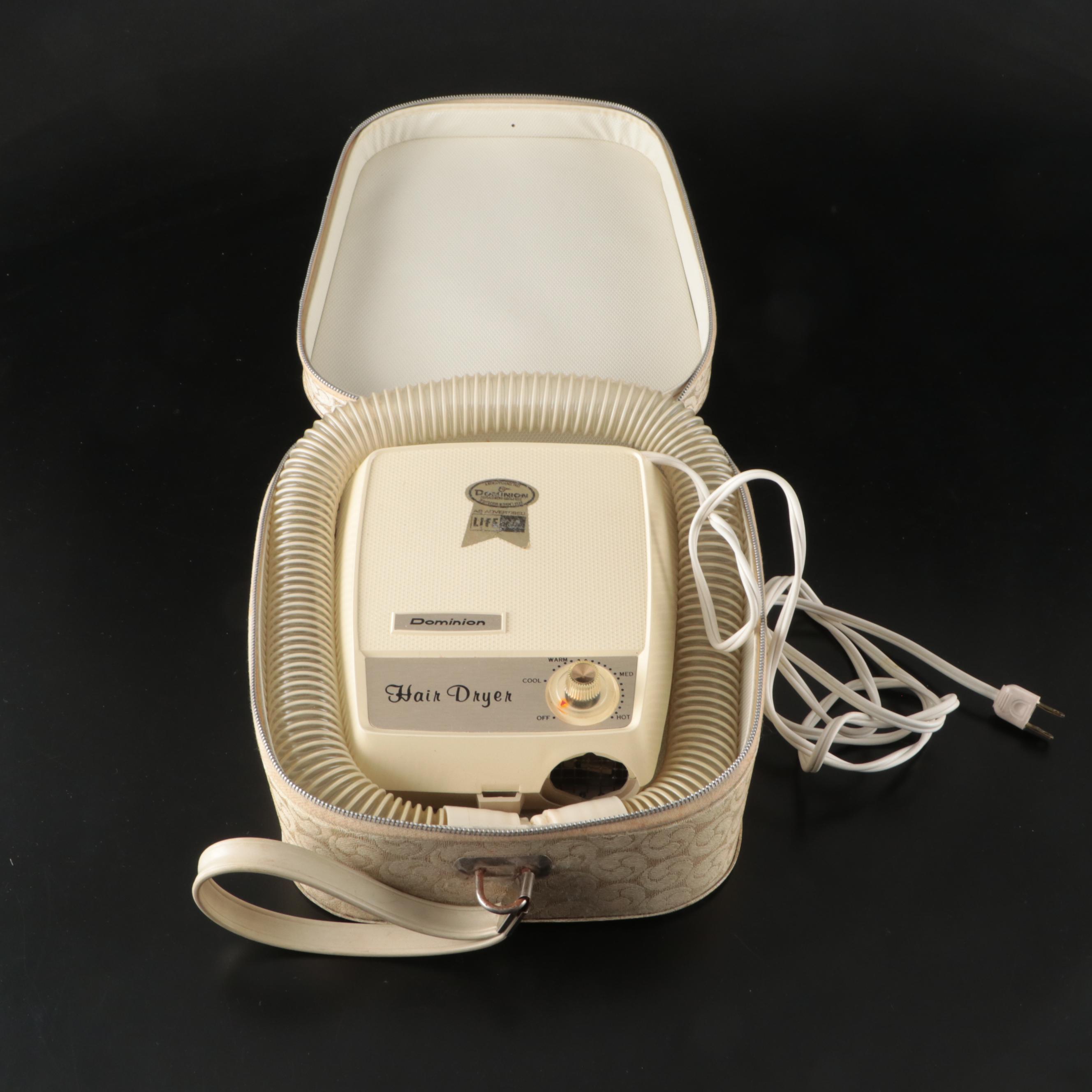 Belle Salón De Luxe and Dominion Portable Hair Dryers, Mid-20th Century