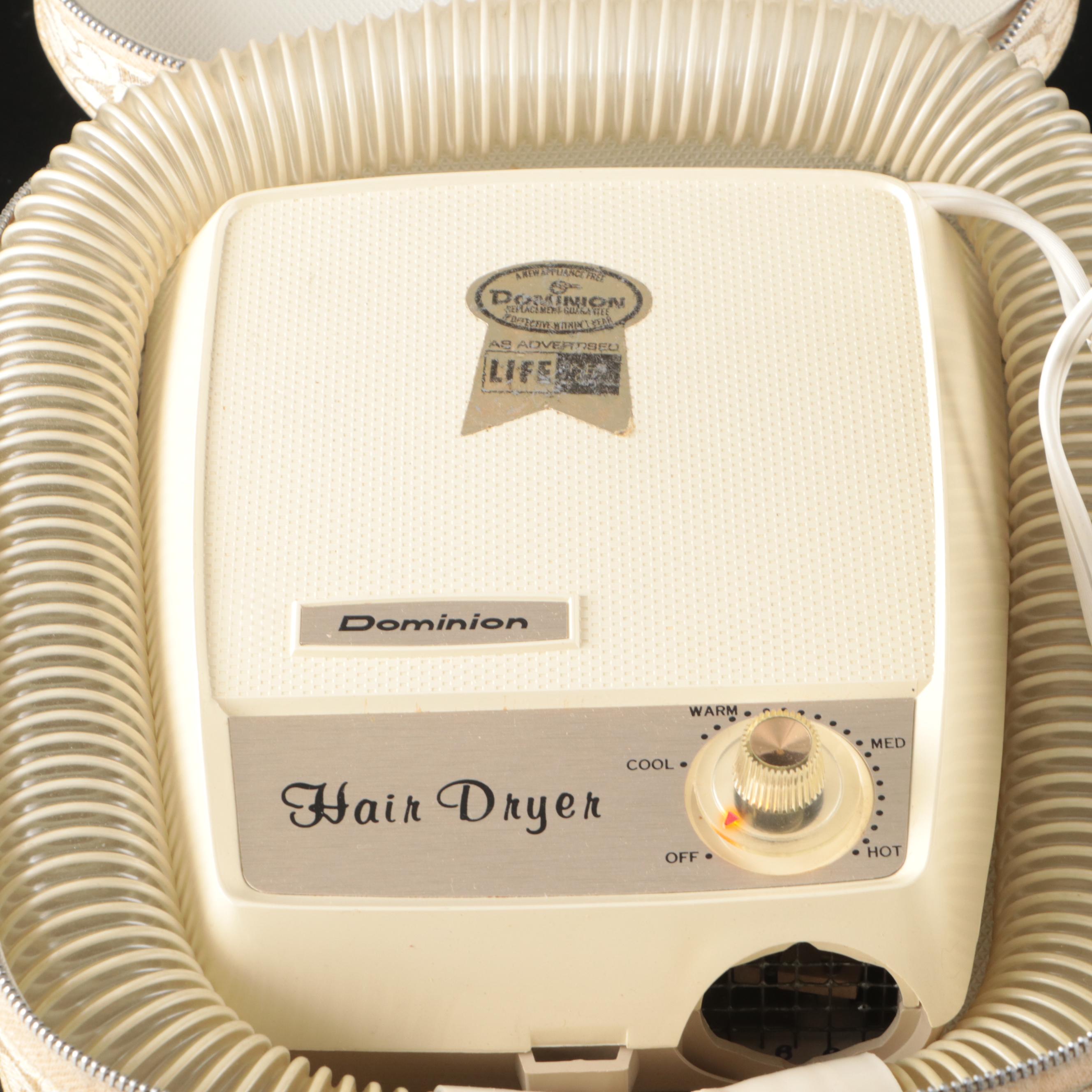 Belle Salón De Luxe and Dominion Portable Hair Dryers, Mid-20th Century