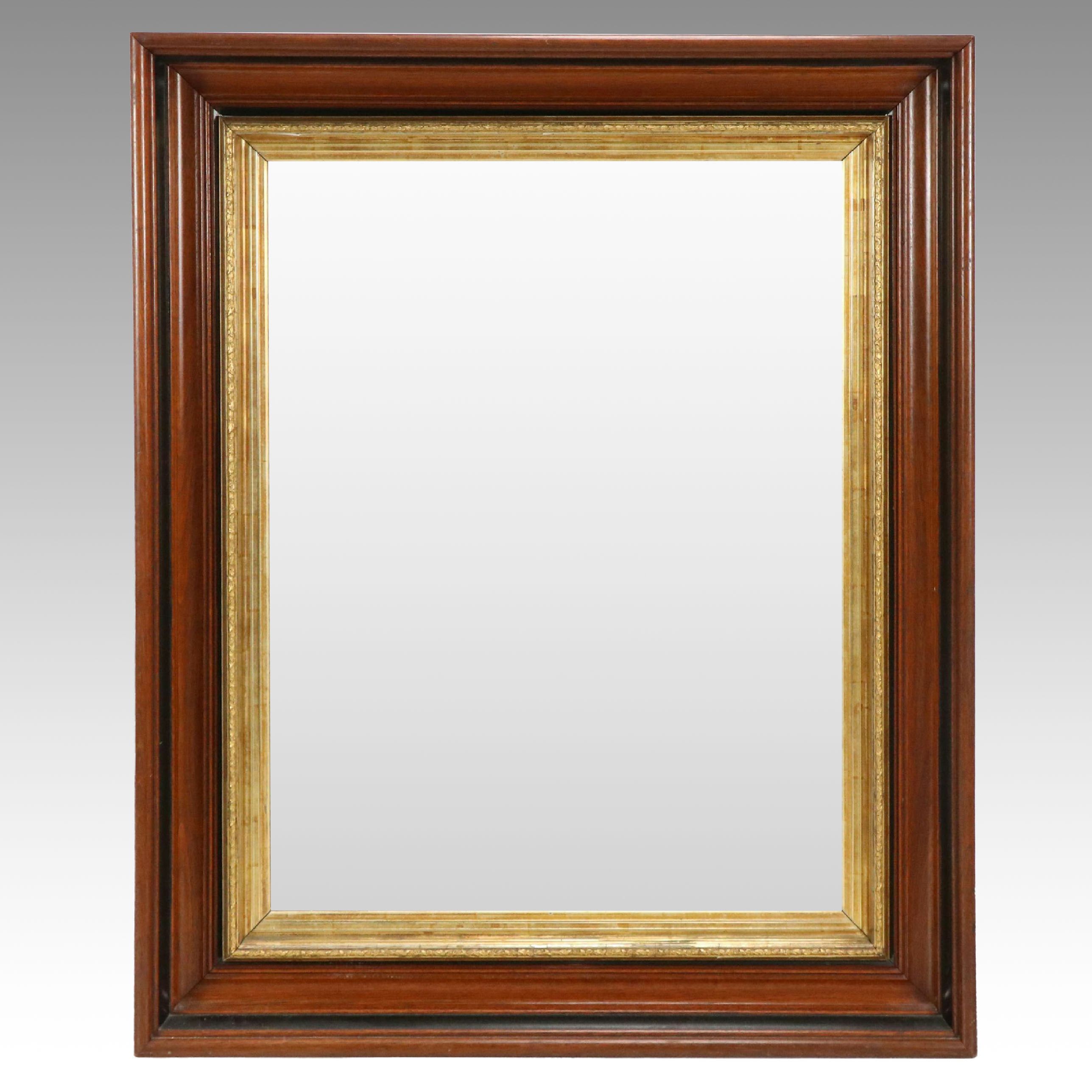 Parcel Gilt Beveled Rectangular Wall Mirror