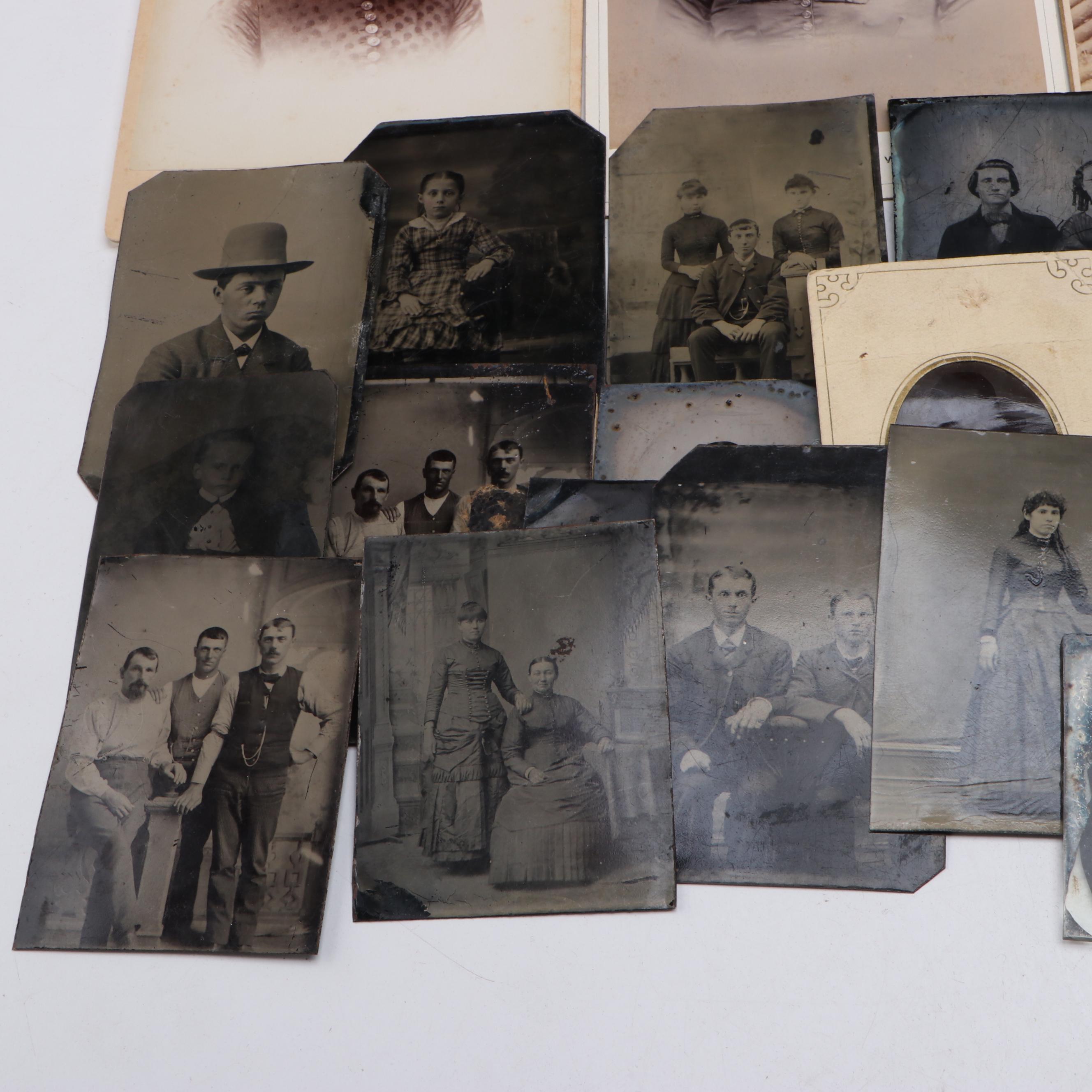Tintypes, Carte de visite and More Photographs of Men, Women and Children