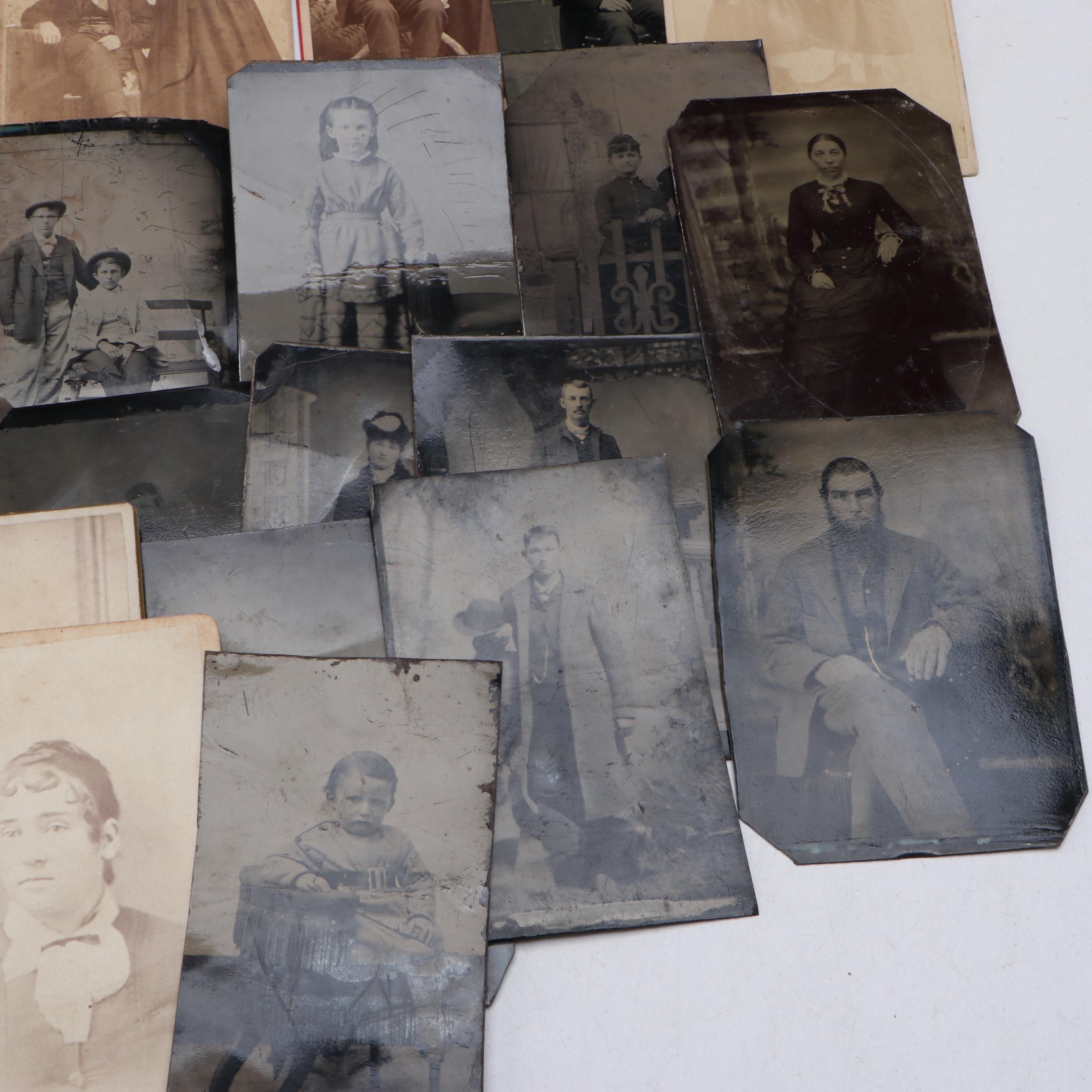 Tintypes, Carte de visite and More Photographs of Men, Women and Children