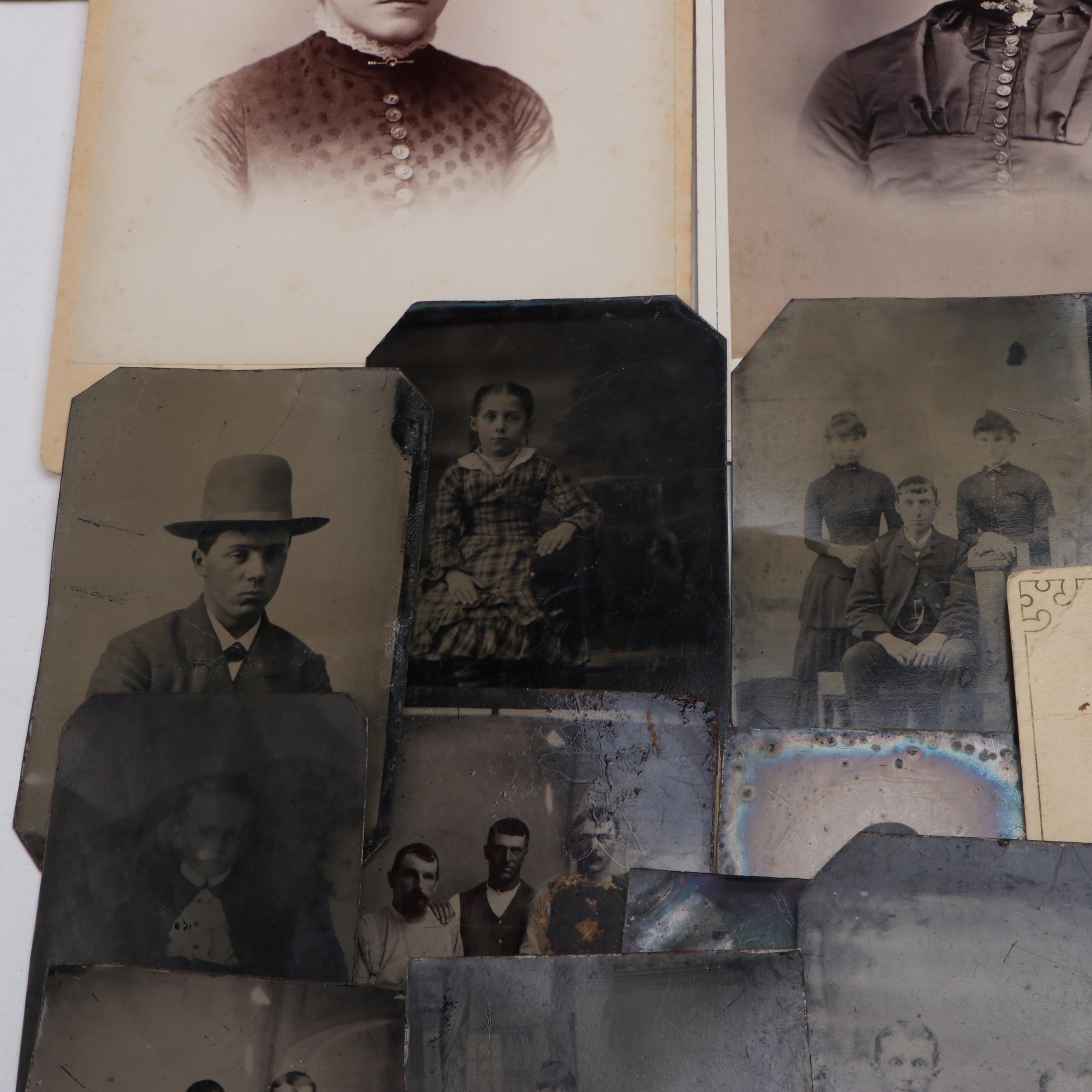 Tintypes, Carte de visite and More Photographs of Men, Women and Children