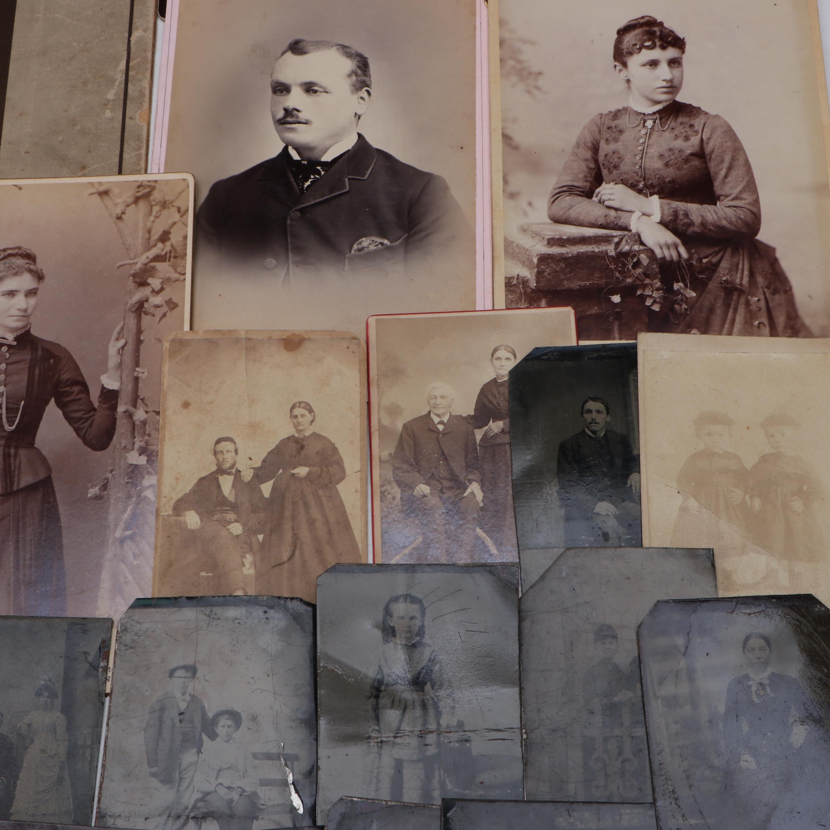 Tintypes, Carte de visite and More Photographs of Men, Women and Children