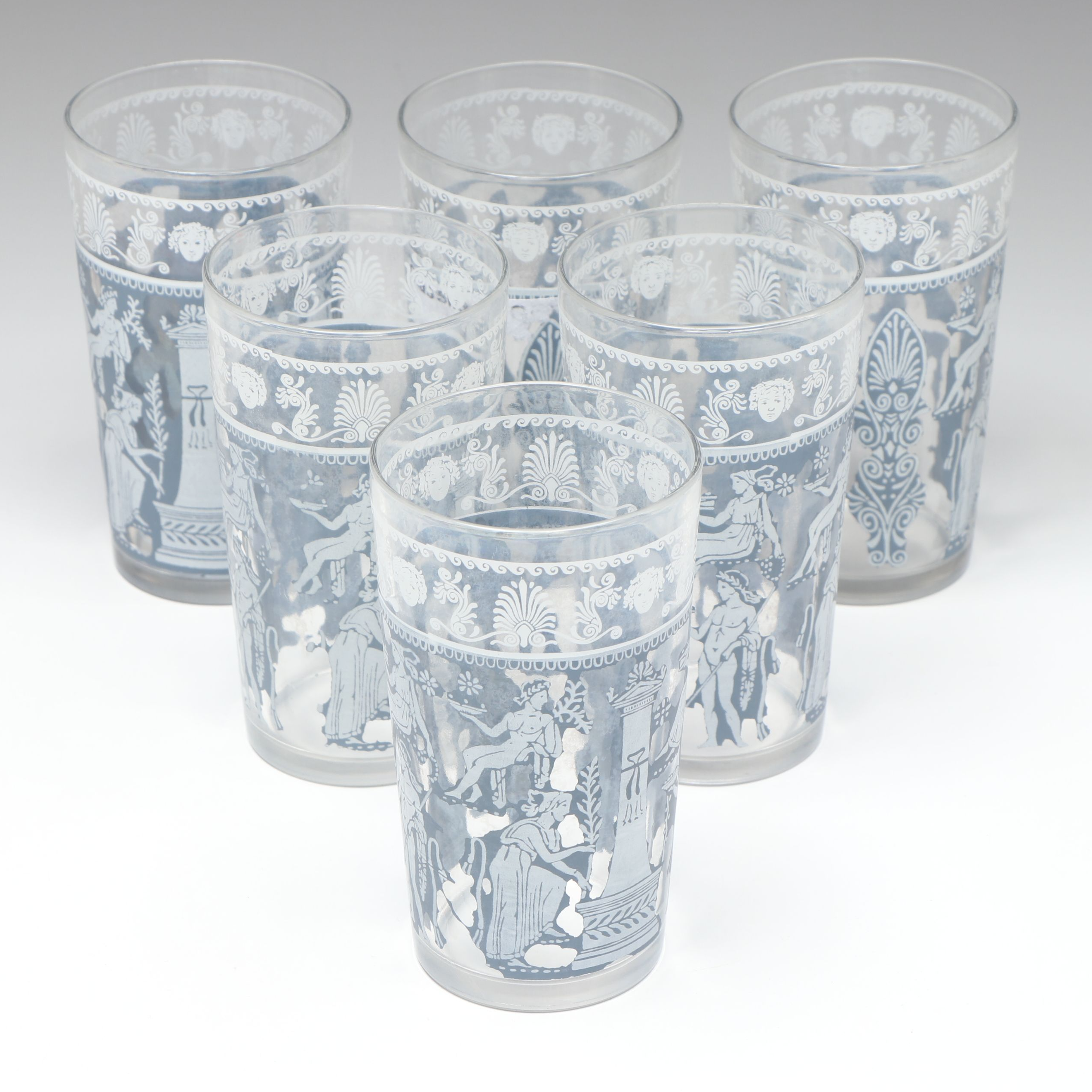 Jeannette Glass "Corinthian Blue" Flat Tumblers, Mid to Late 20th Century