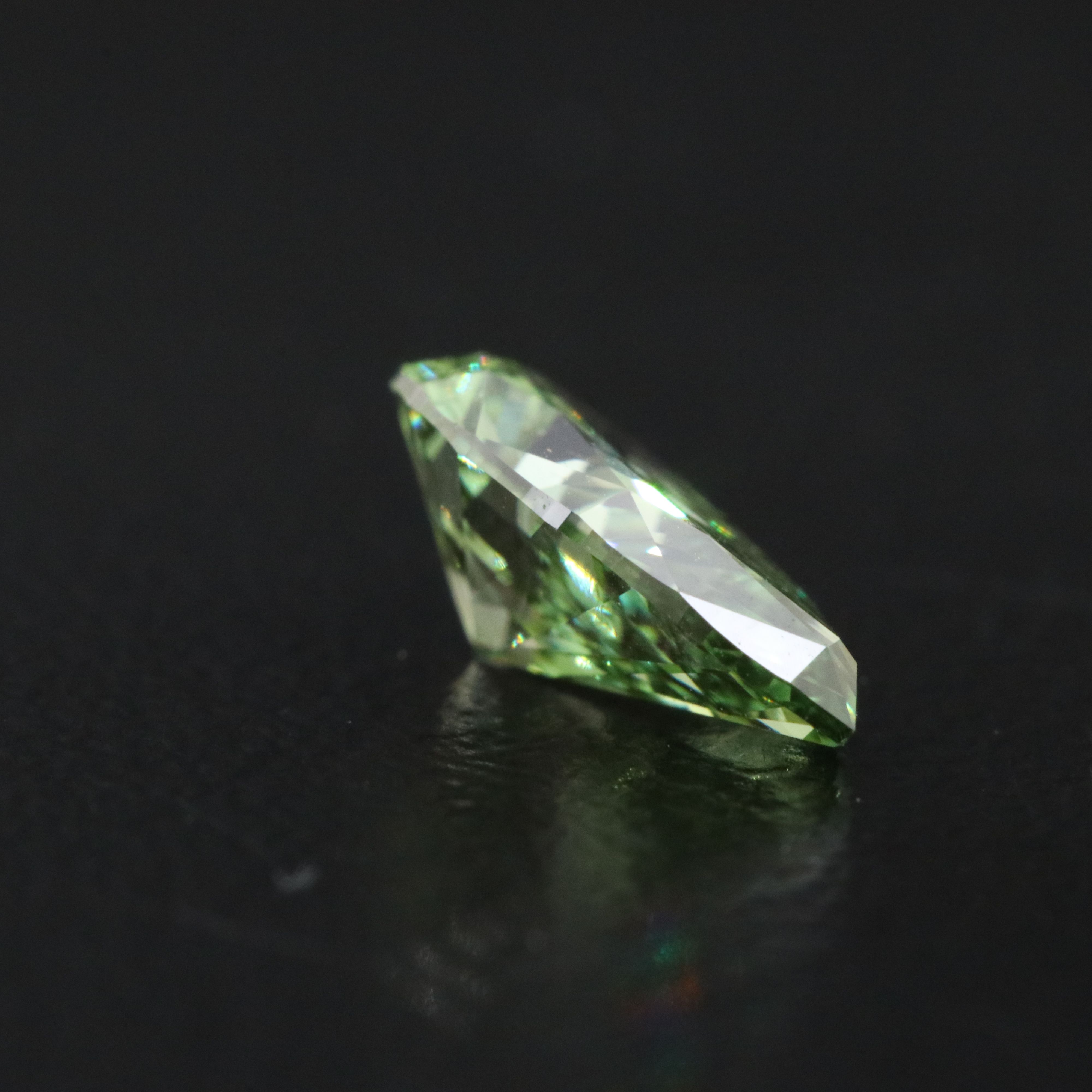 Loose 1.12 CT Lab Grown Fancy Green Diamond with IGI Report