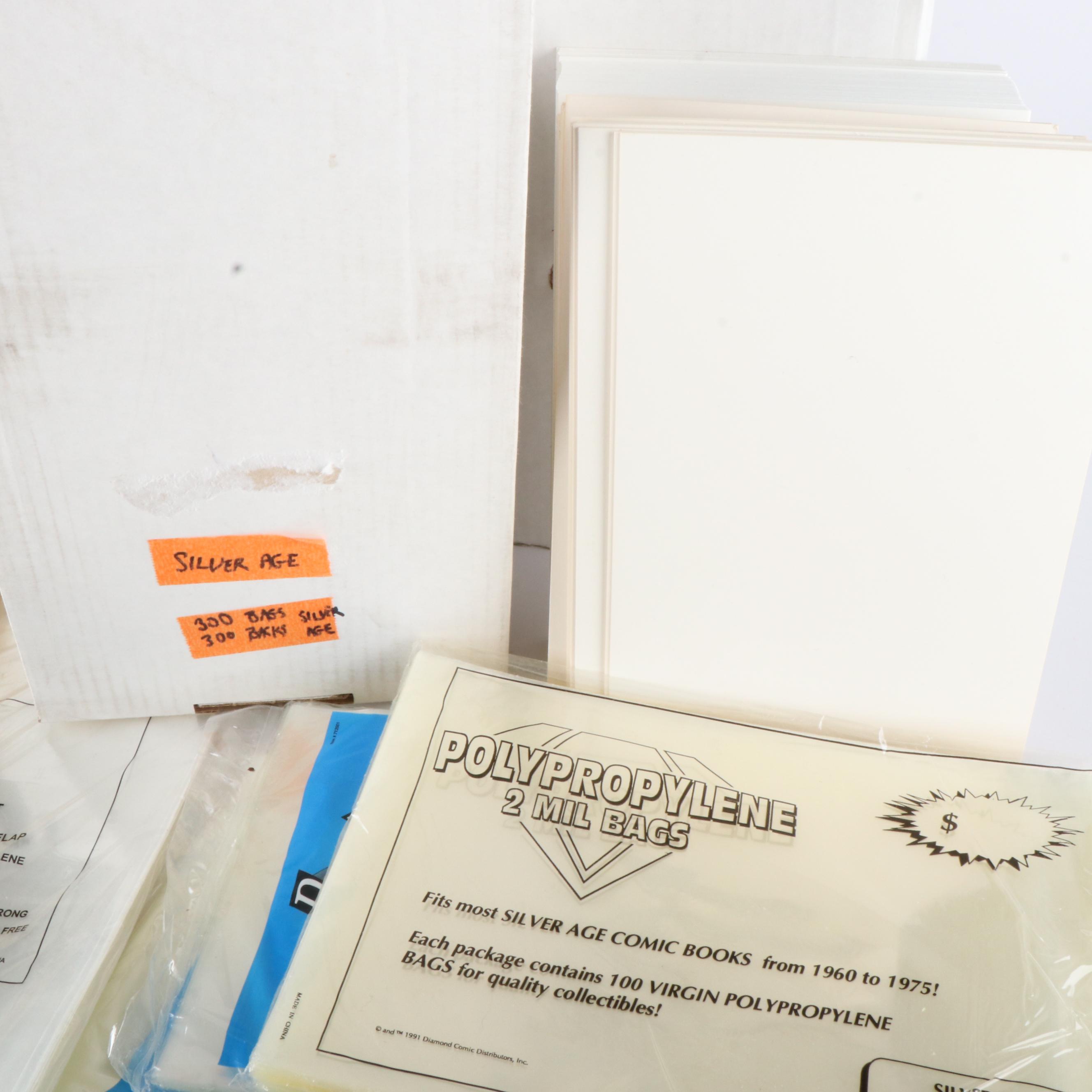 600 Current Size and 300 Silver Age Bags and Backs for Archiving Comics