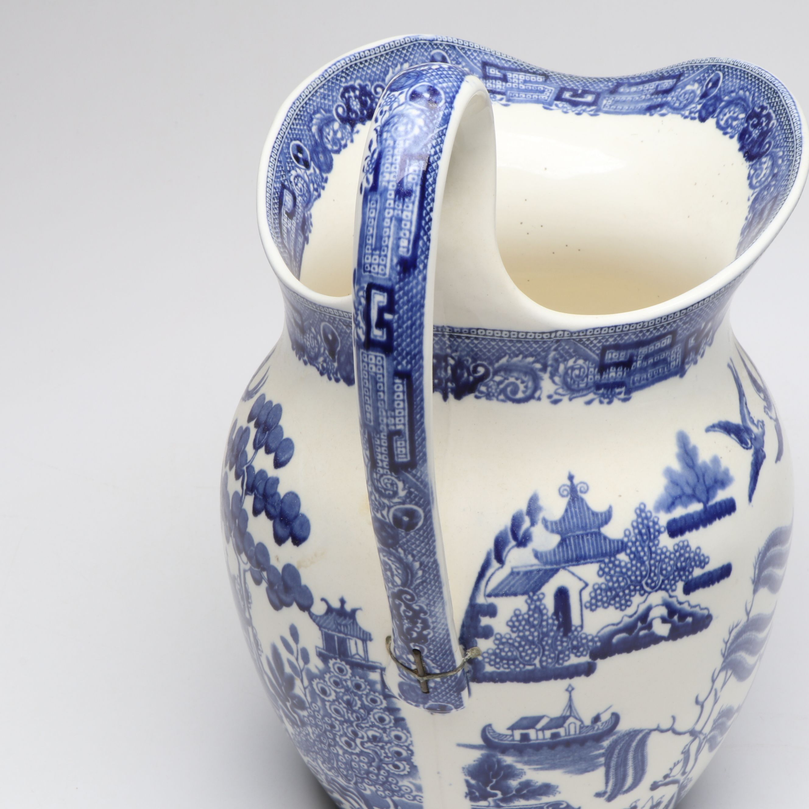 Wedgwood "Willow" Pitcher with George Jones & Sons "Abbey 1790" Basin