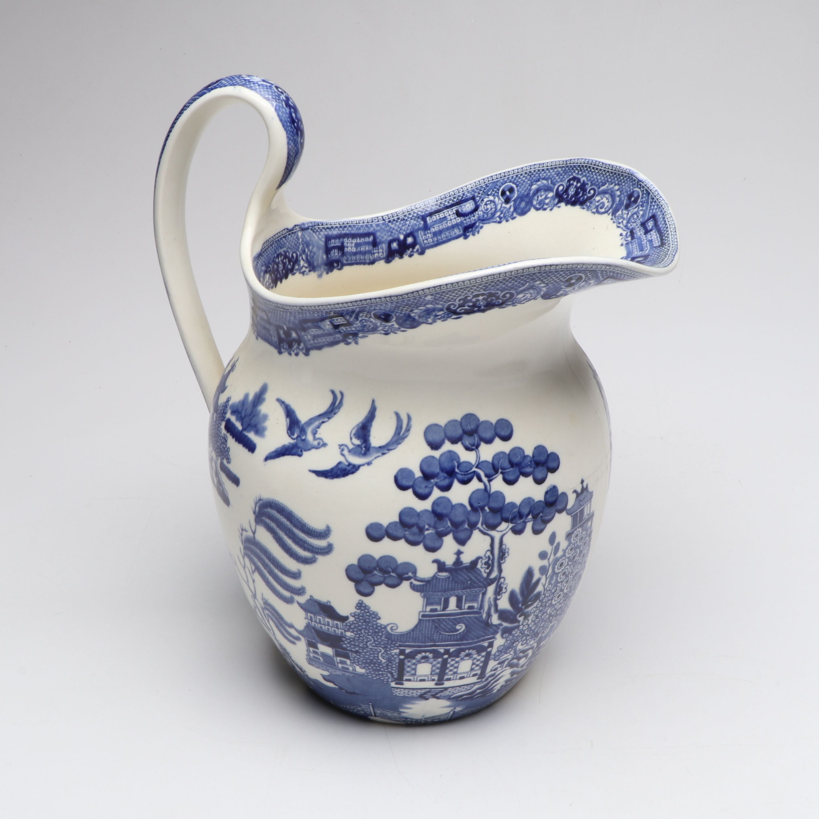 Wedgwood "Willow" Pitcher with George Jones & Sons "Abbey 1790" Basin