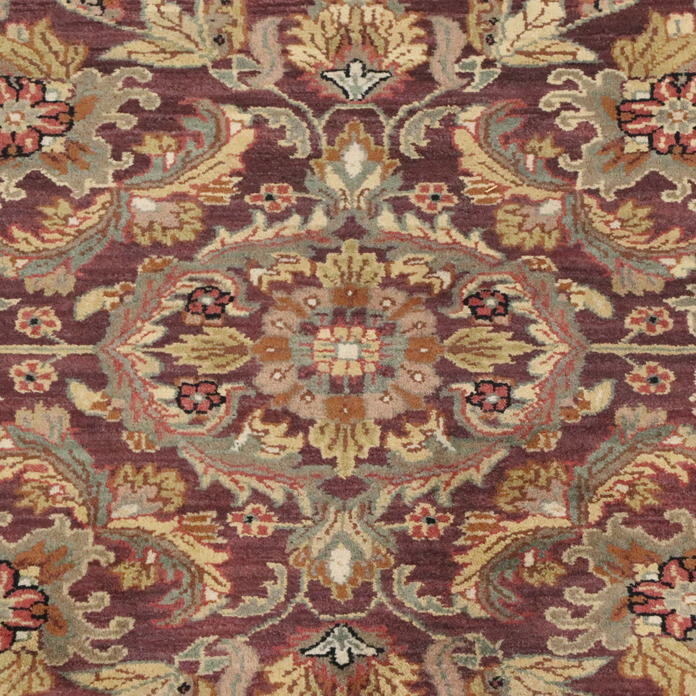 8'1 x 8'2 Hand-Knotted Round Pakistani Peshawar Area Rug