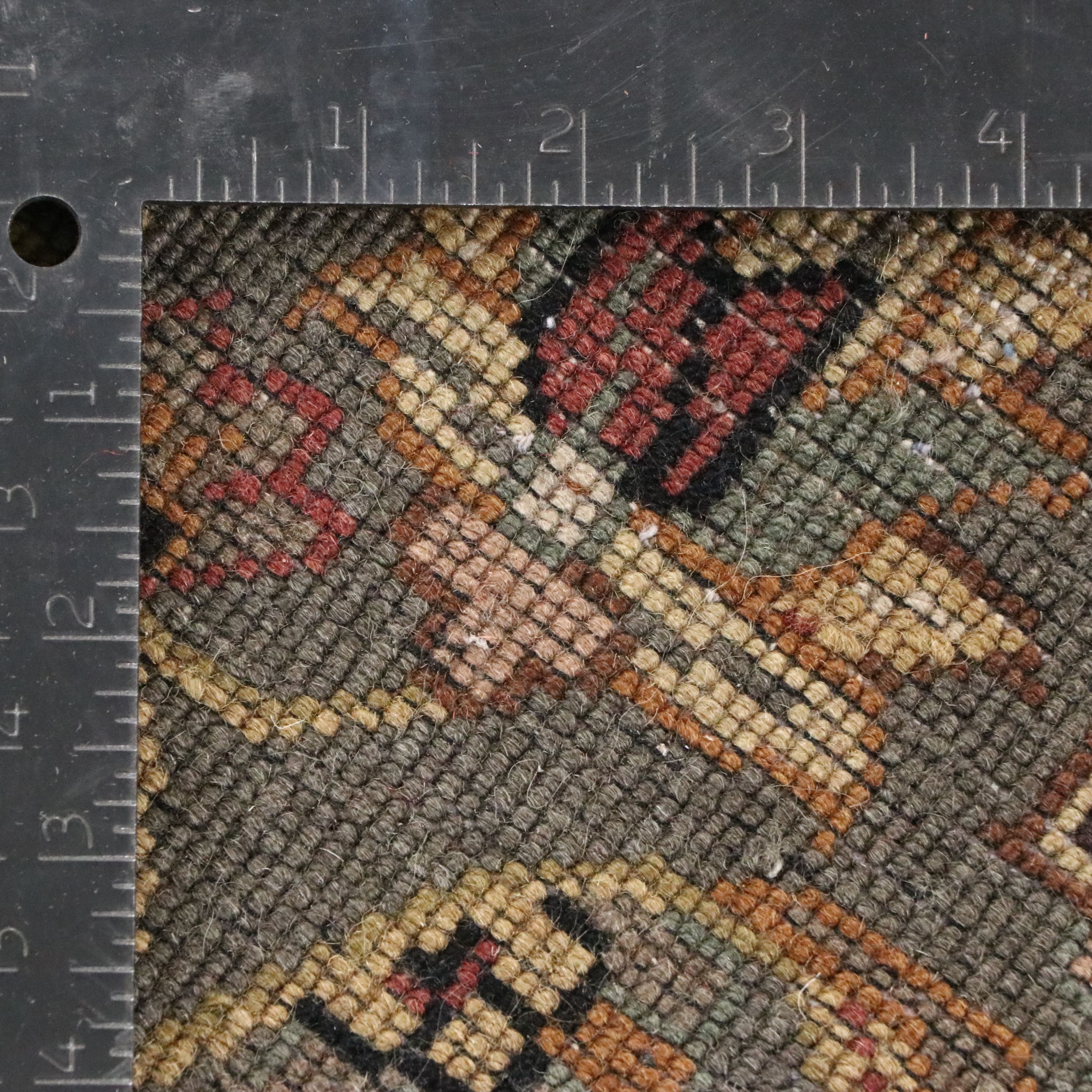 8'1 x 8'2 Hand-Knotted Round Pakistani Peshawar Area Rug