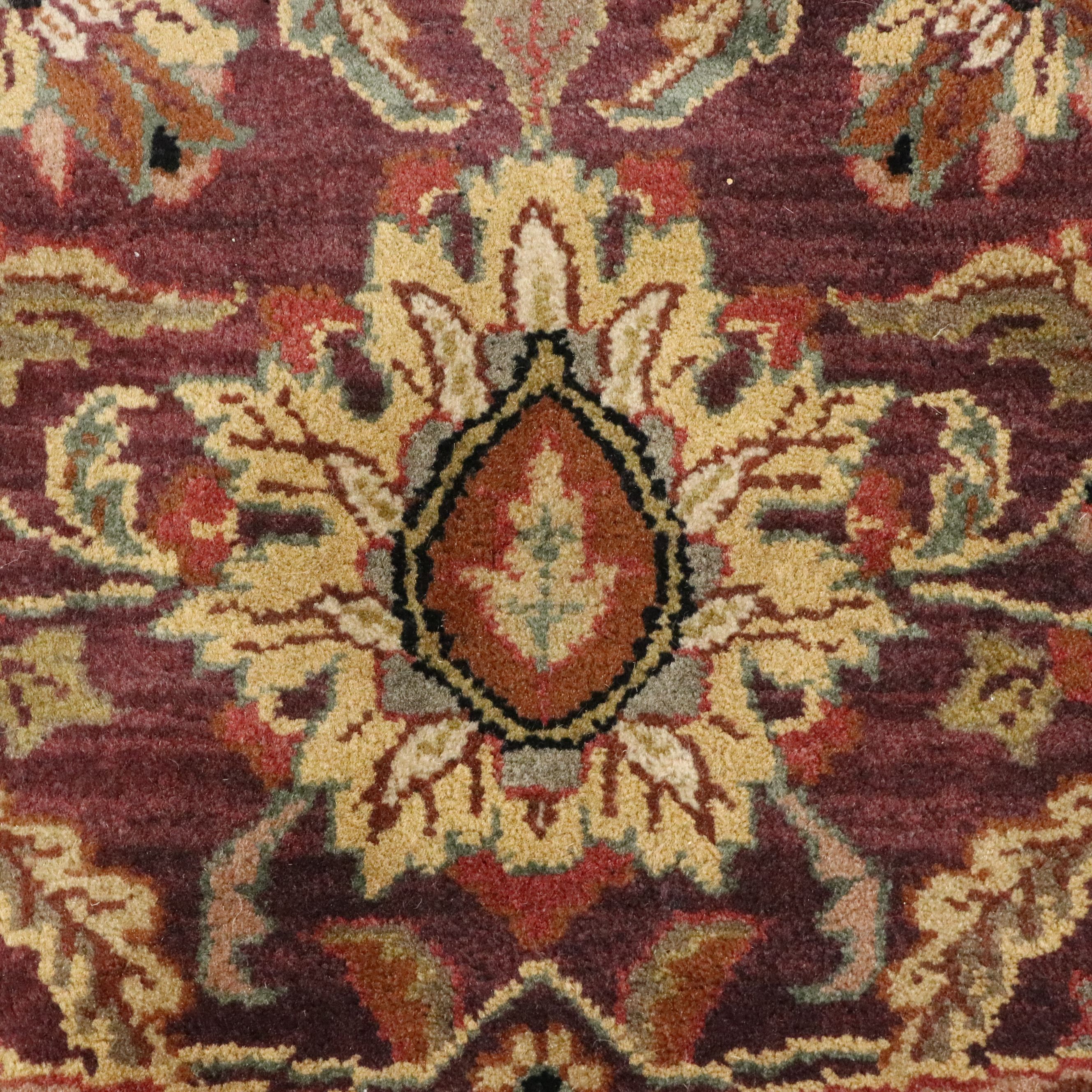 8'1 x 8'2 Hand-Knotted Round Pakistani Peshawar Area Rug