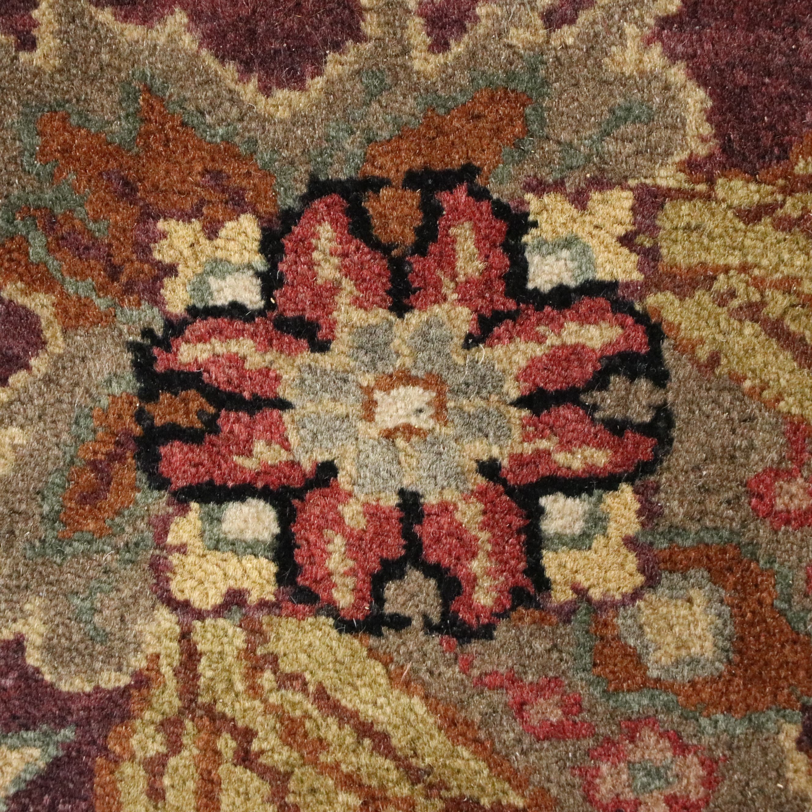 8'1 x 8'2 Hand-Knotted Round Pakistani Peshawar Area Rug