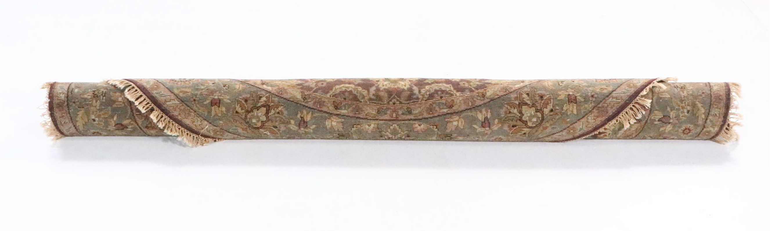 8'1 x 8'2 Hand-Knotted Round Pakistani Peshawar Area Rug