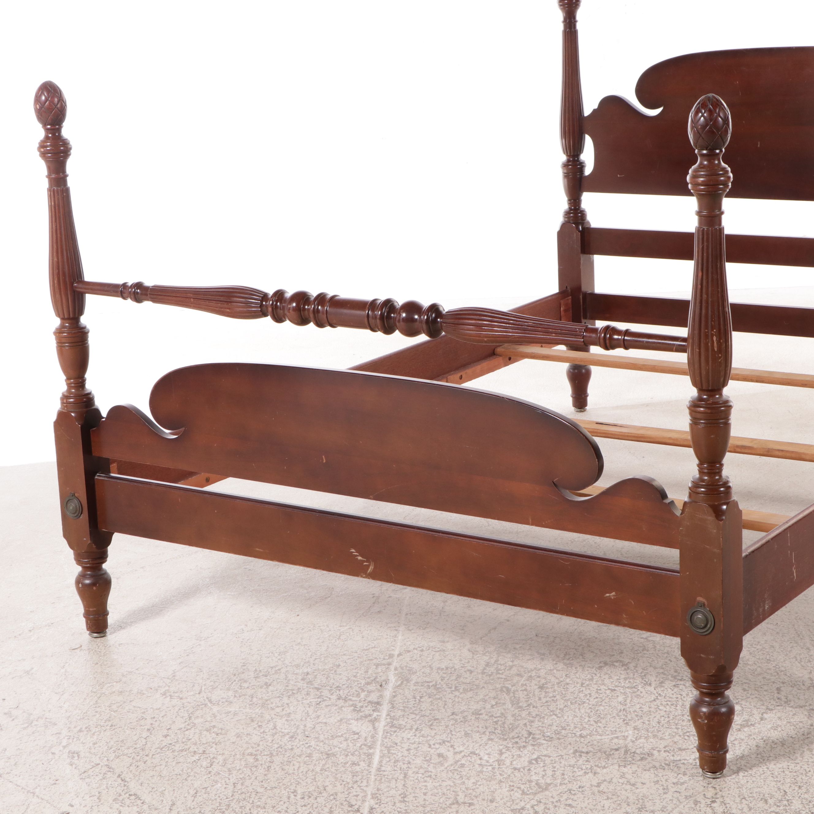 The Kling Factories Federal Style Mahogany Bed Frame, Early to Mid-20th Century