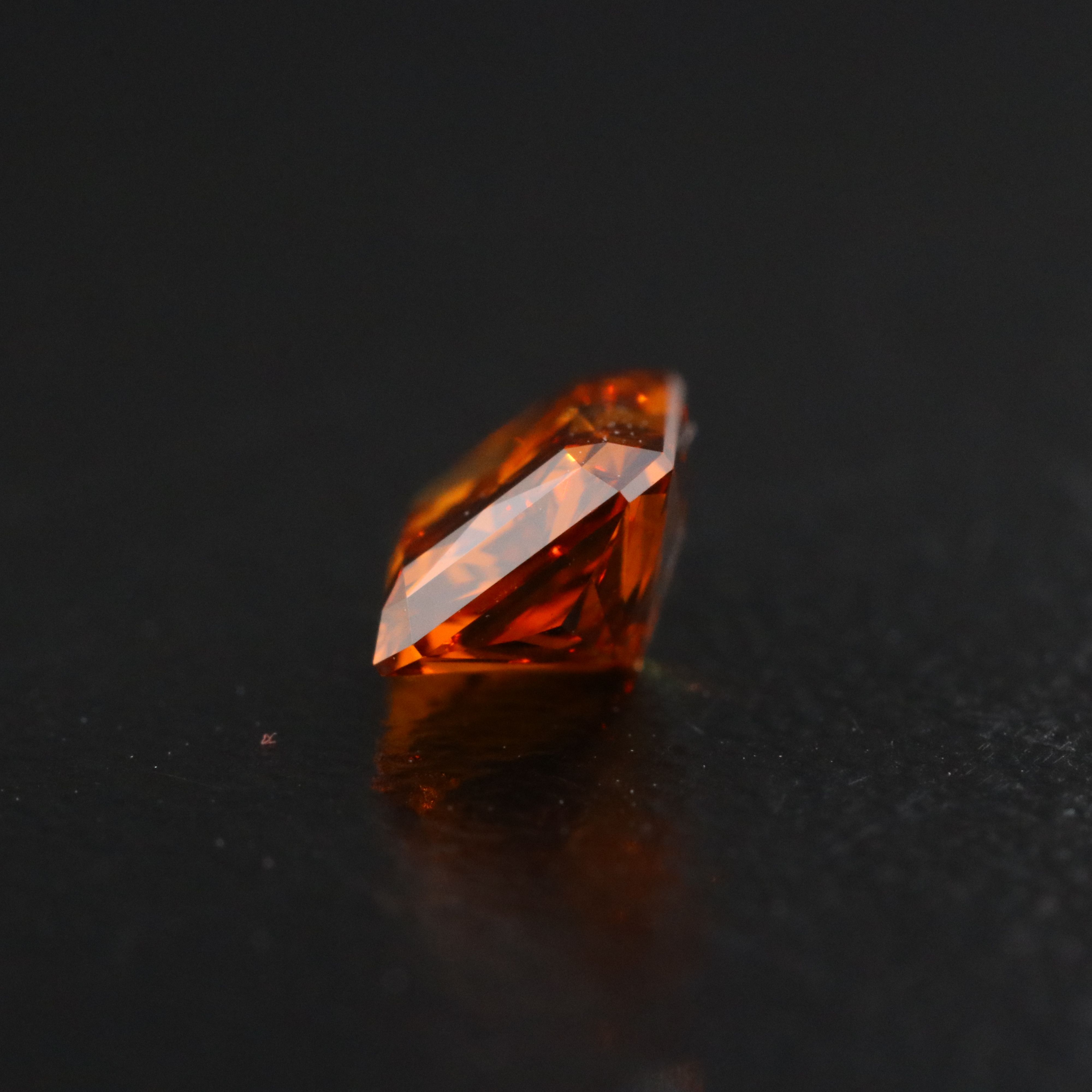 Loose 1.00 CT Lab Grown Fancy Orange Diamond with IGI Report