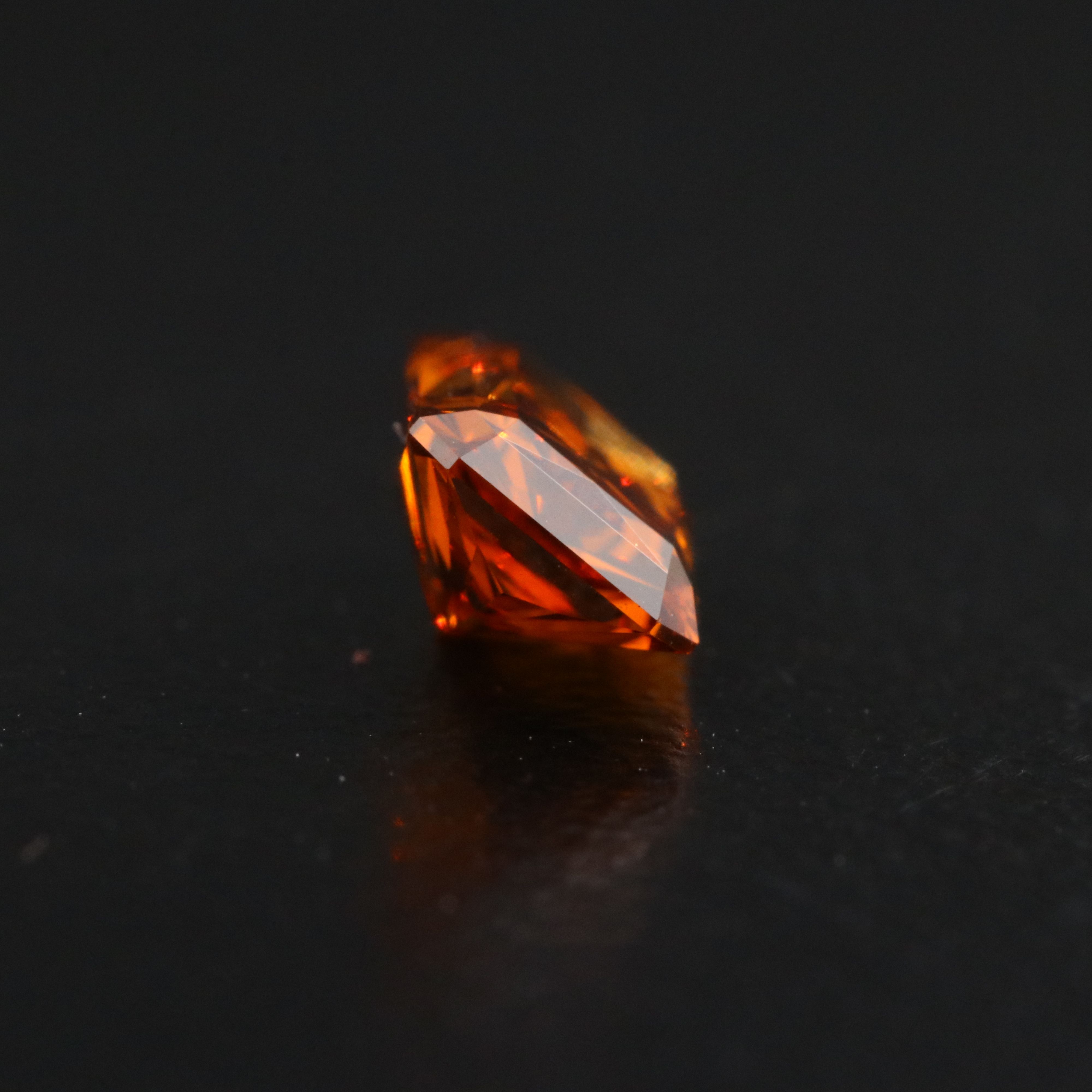 Loose 1.00 CT Lab Grown Fancy Orange Diamond with IGI Report